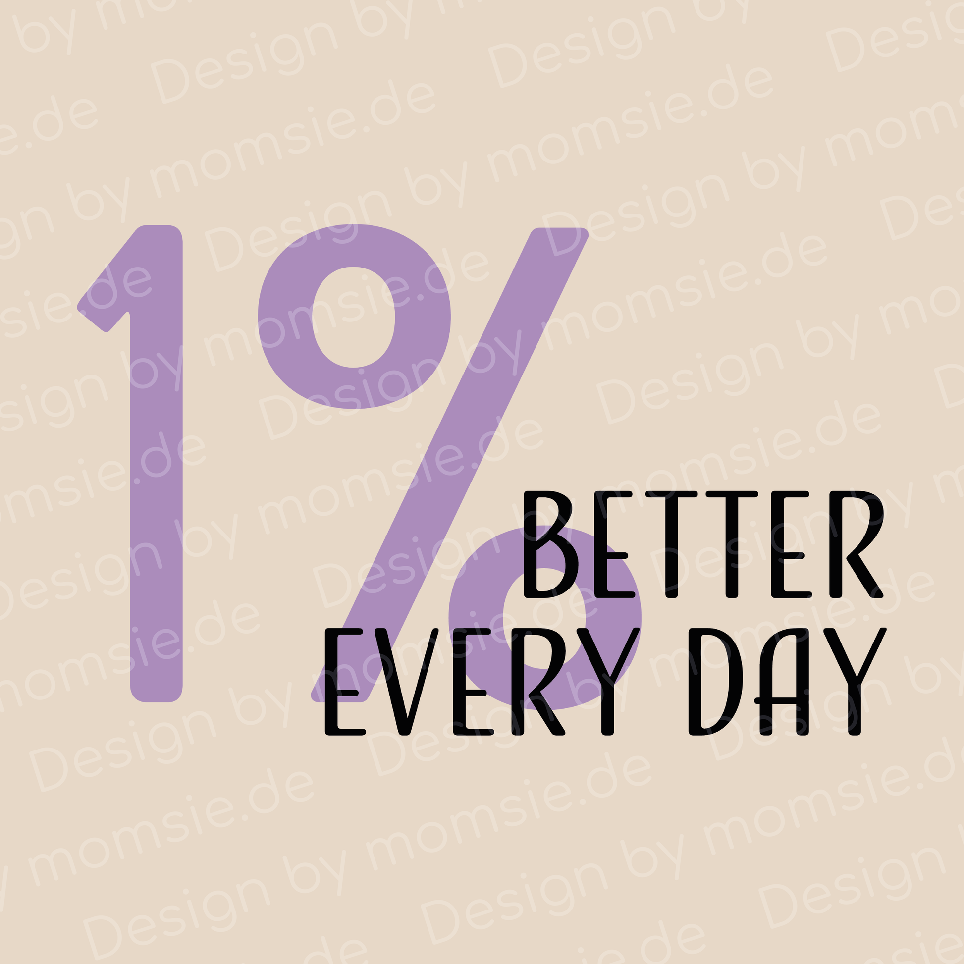 Baumwoll-Jute-Tragetasche „Judith“ → Aufdruck: 1% better every day