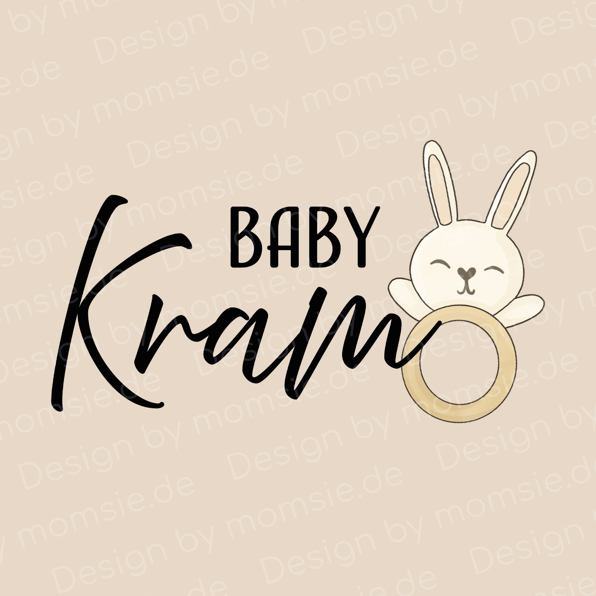 Jute Shopper "Lara" → Aufdruck: Baby Kram