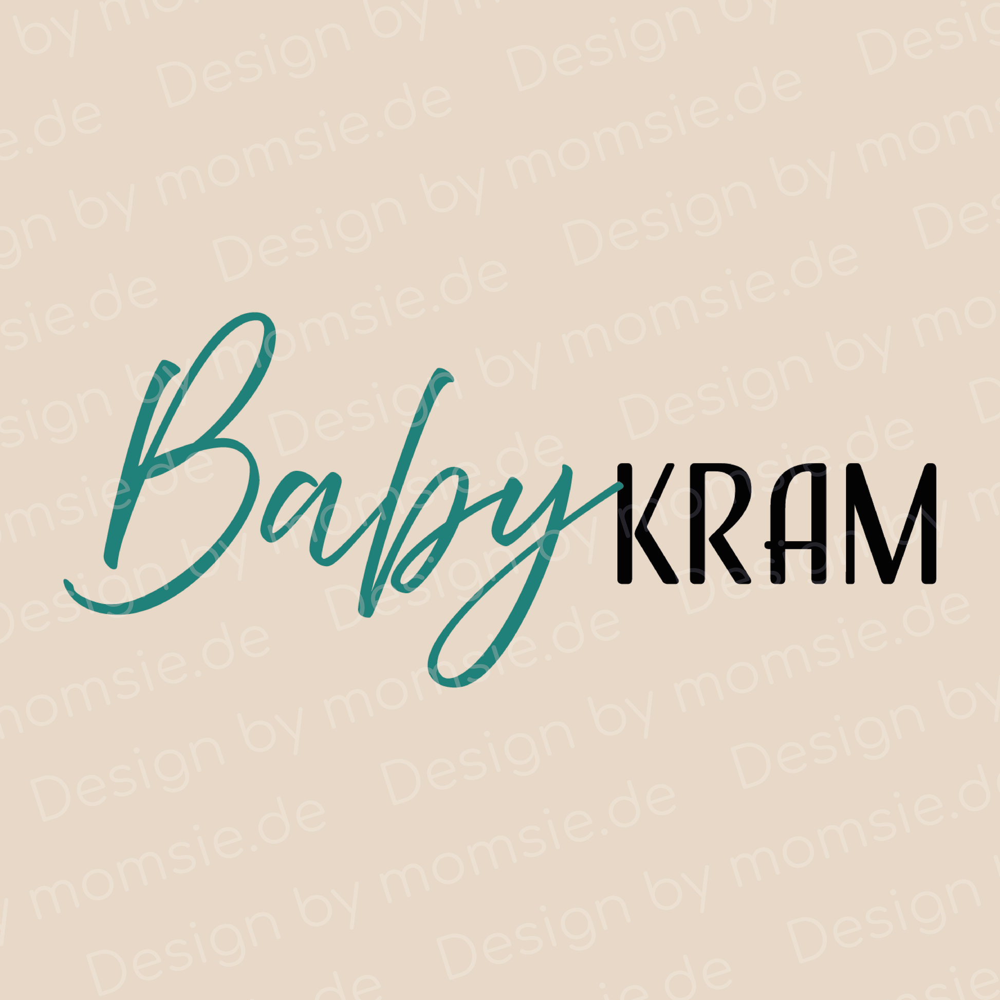 Zipper-Bag „Kate“ → Aufdruck: Babykram