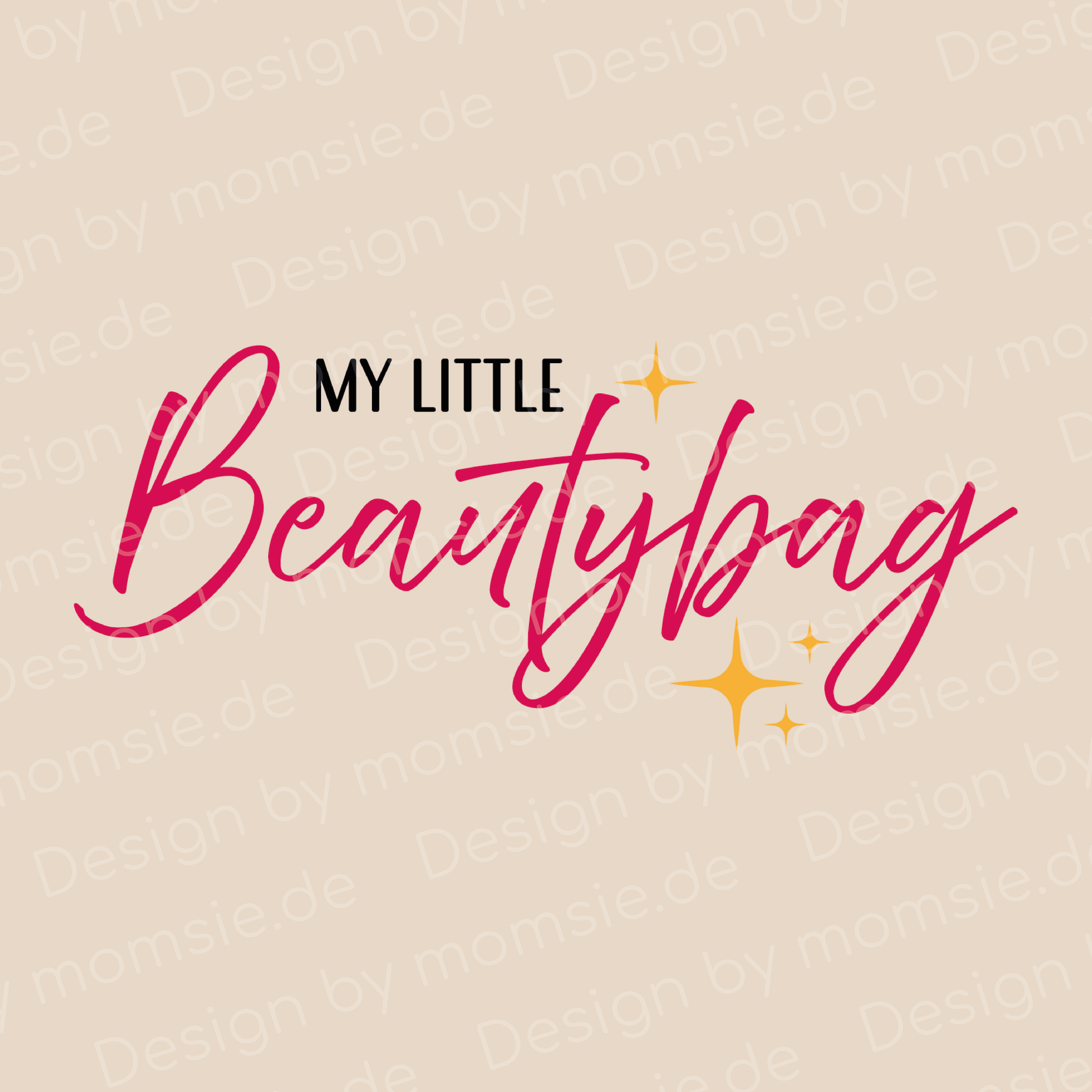 Zipper-Bag „Lala“ → Aufdruck: My little Beautybag