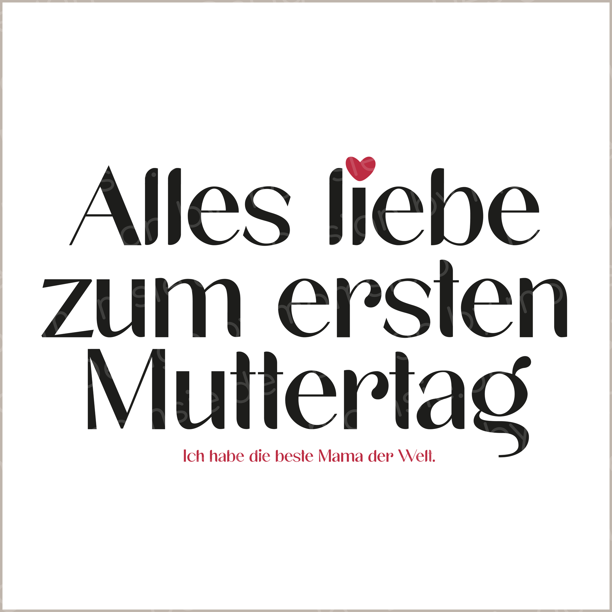 Babybody → Aufdruck: Alles liebe zum ersten Muttertag