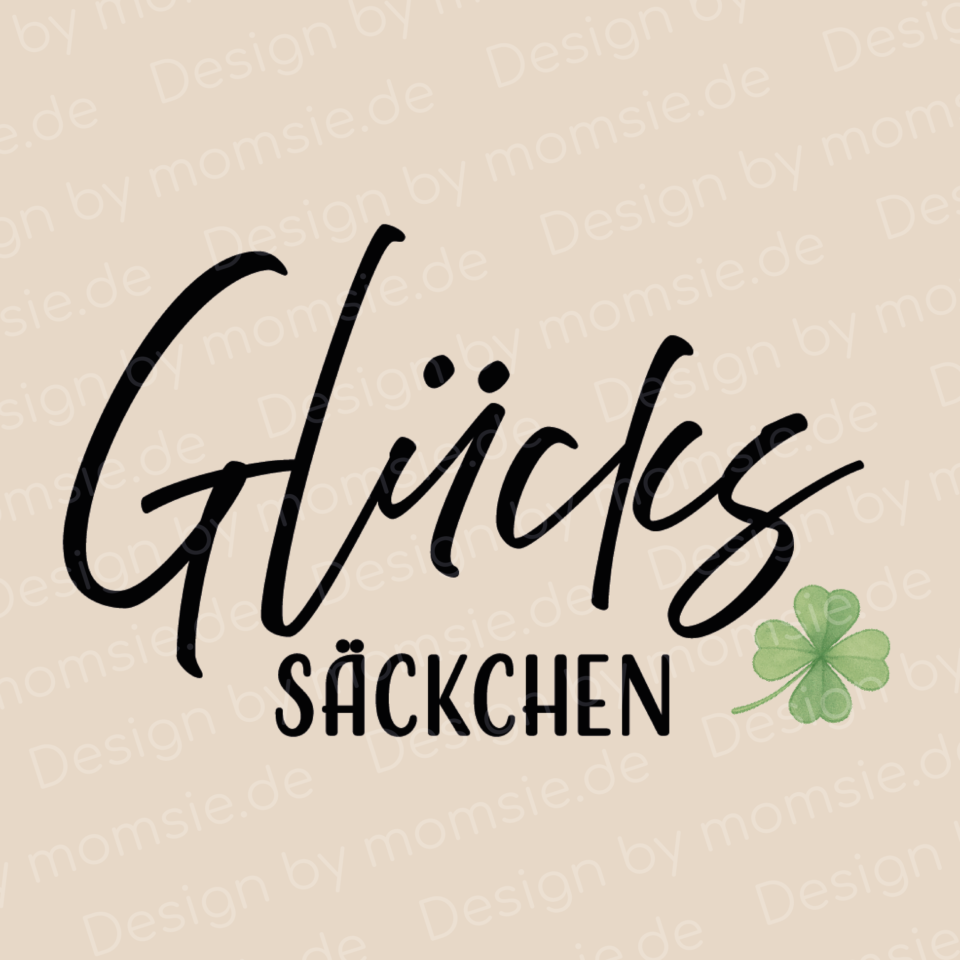 Geschenkbeutel (XS) → Aufdruck: Glückssäckchen