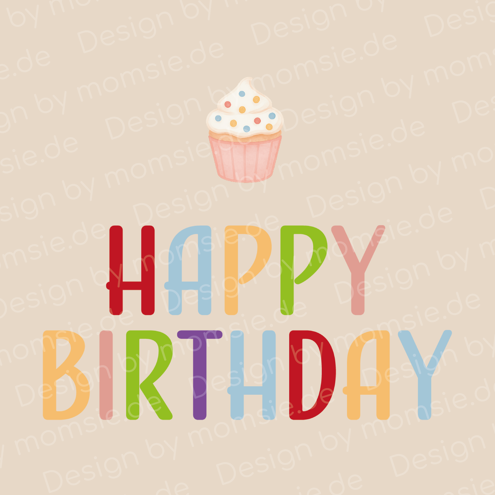 Geschenkbeutel (S) → Aufdruck: Happy Birthday