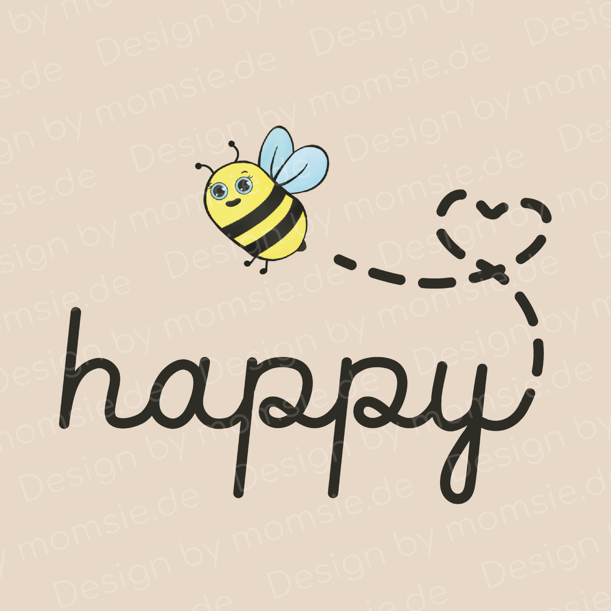 Zipper-Bag „Kate“ → Aufdruck: Happy