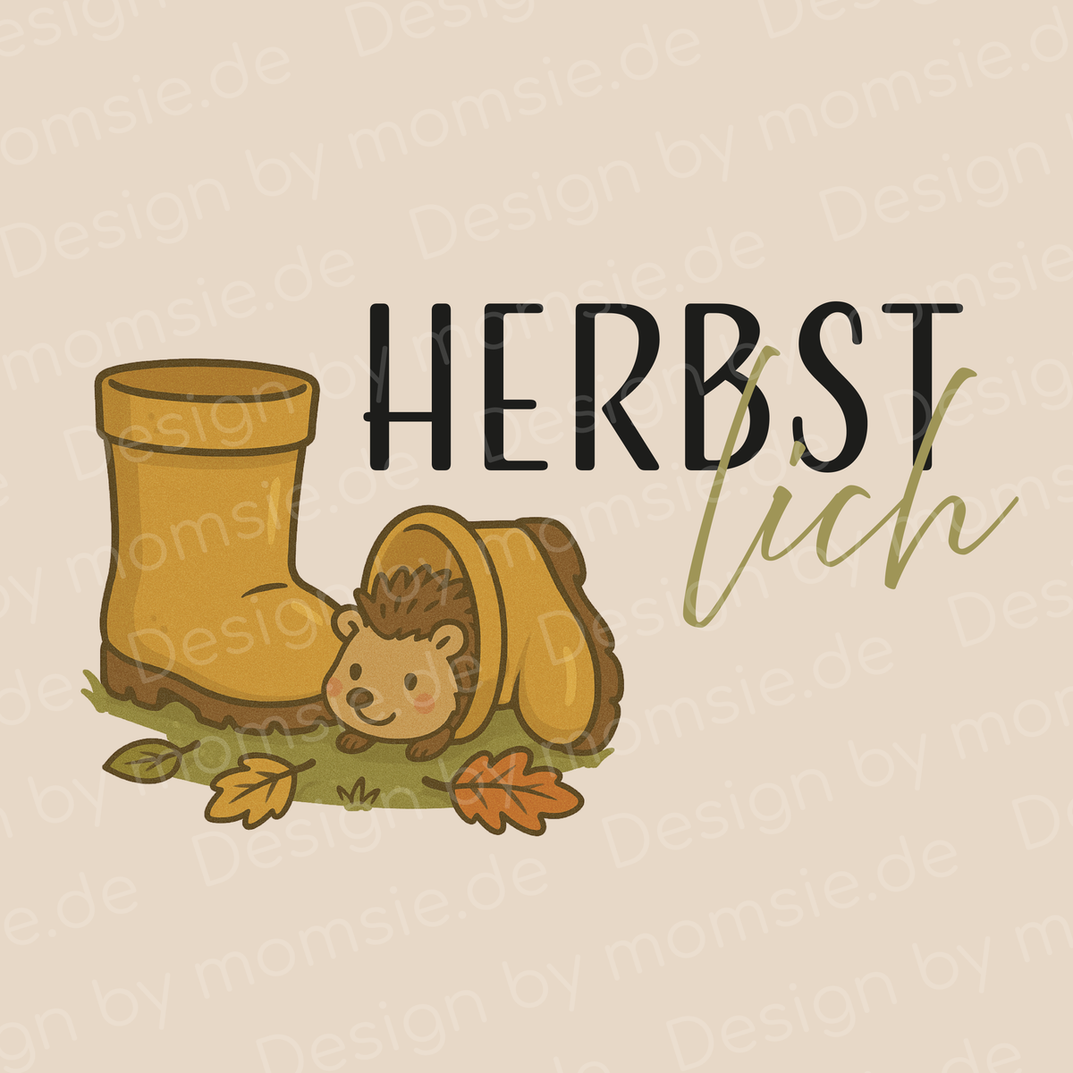 Tragetasche "Caro" → Aufdruck: Igel im Stiefel