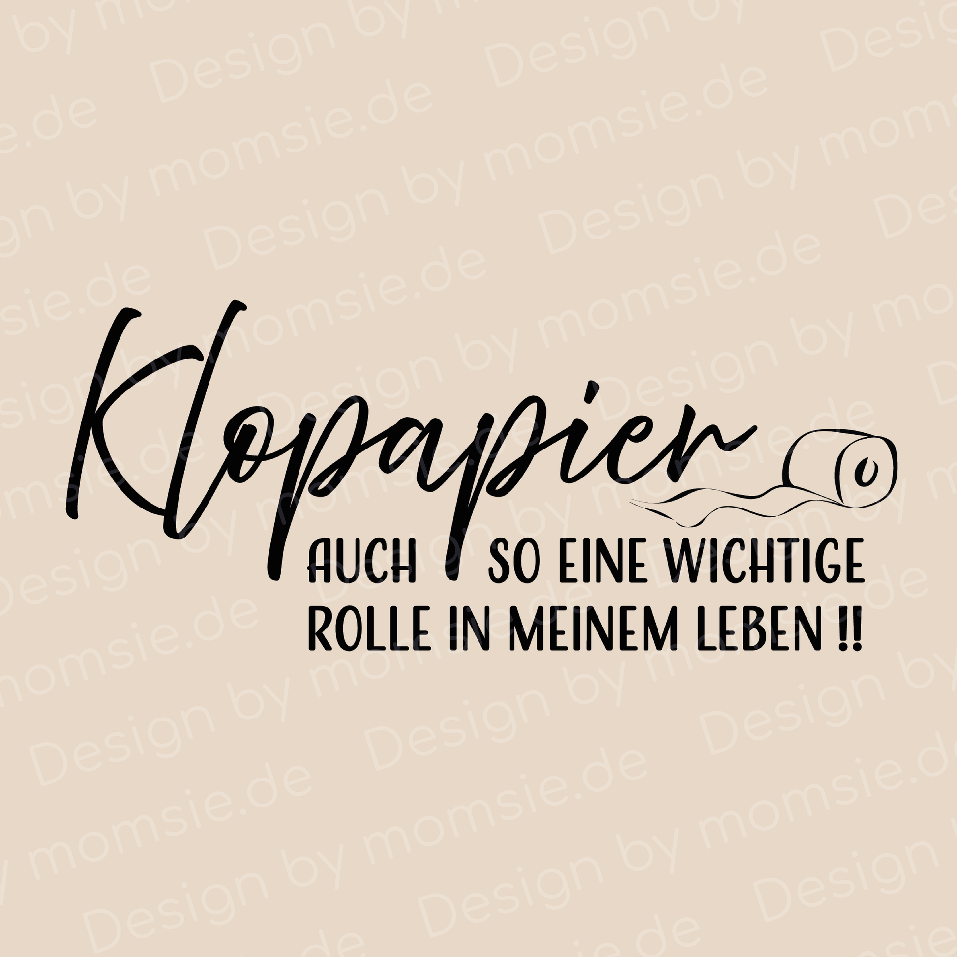 Organizer „Hannah“ → Aufdruck: Klopapier, wichtige Rolle