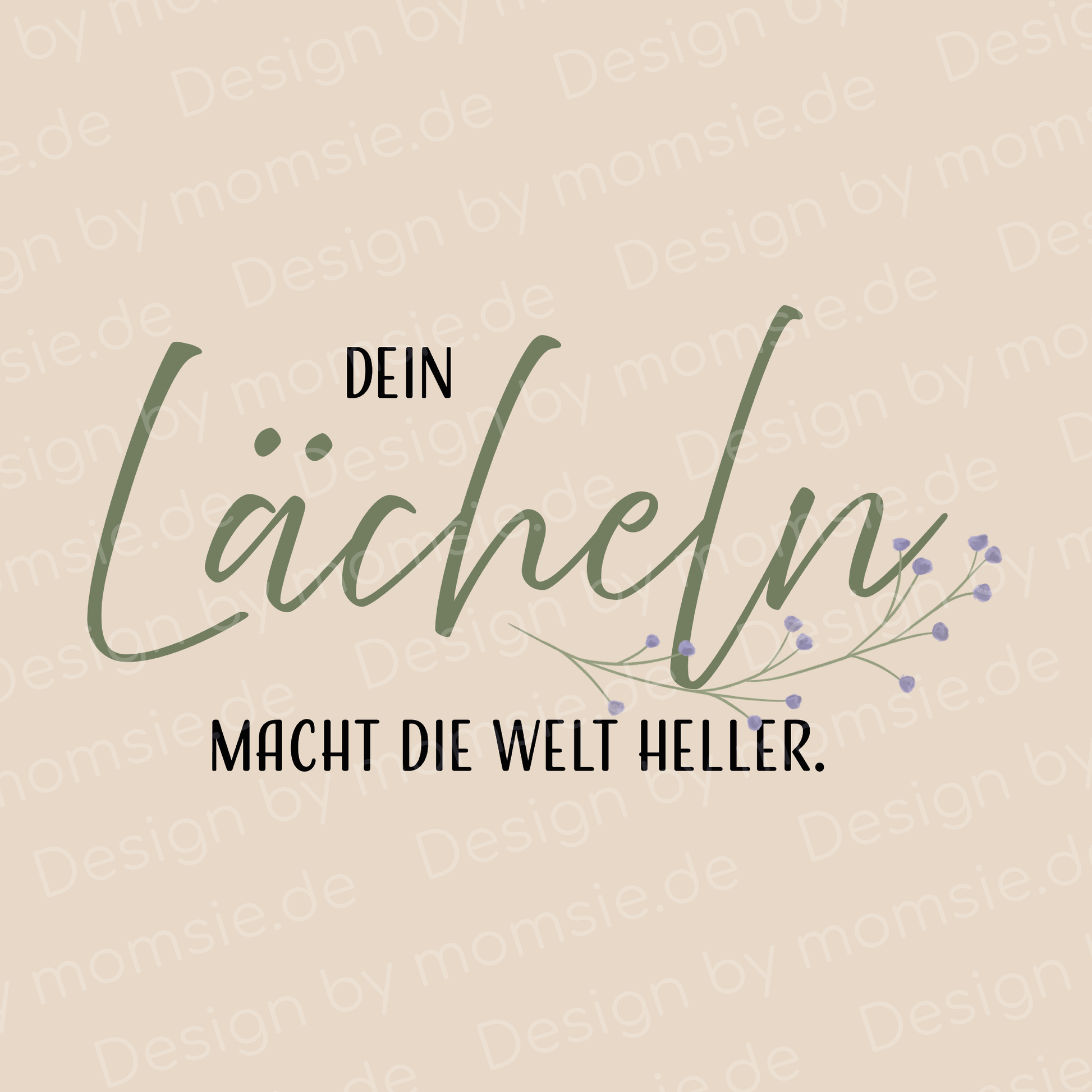 Cotton-Bag "Cassie" → Aufdruck: Dein Lächeln macht die Welt heller