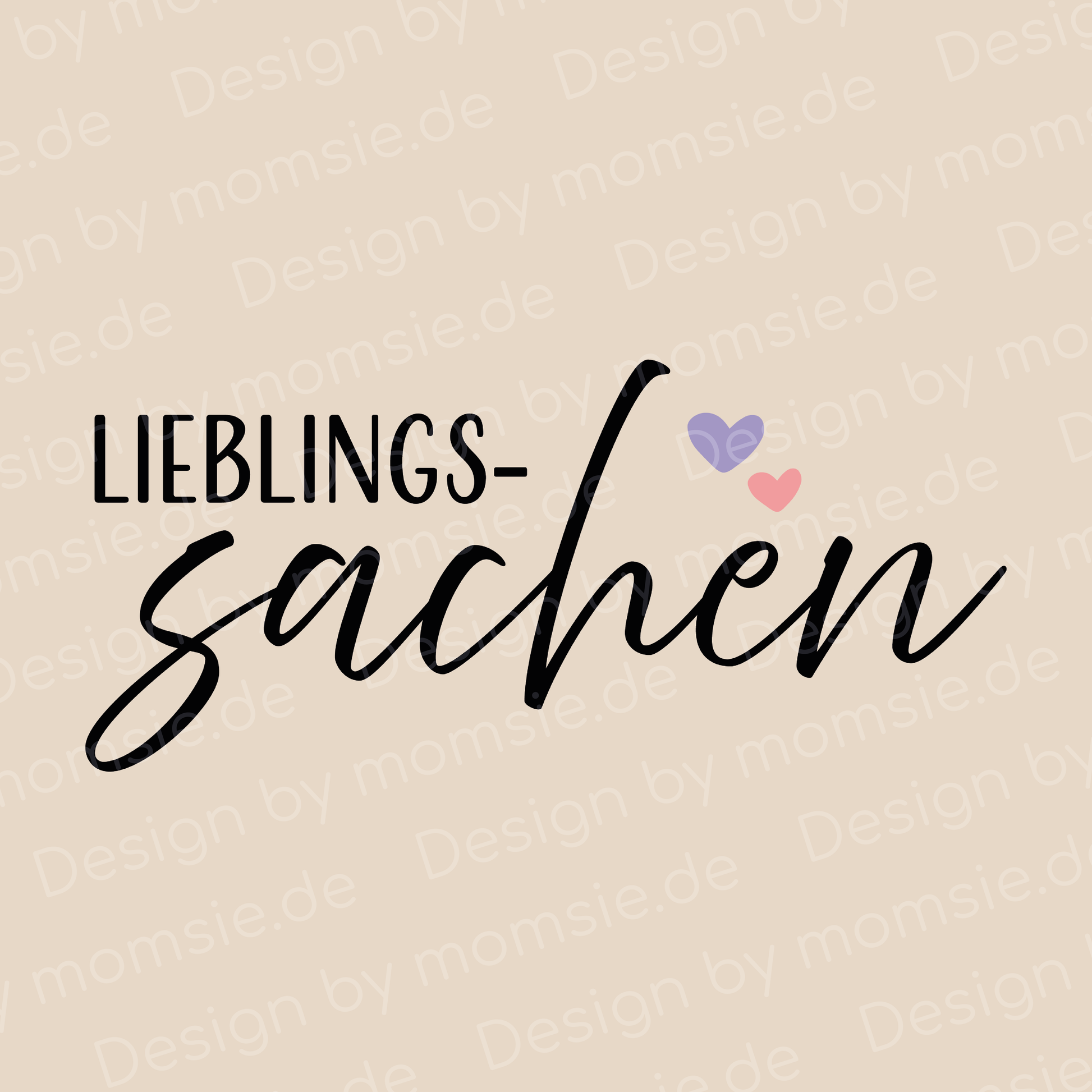 Zipper-Bag „Lala“ → Aufdruck: Lieblingssachen