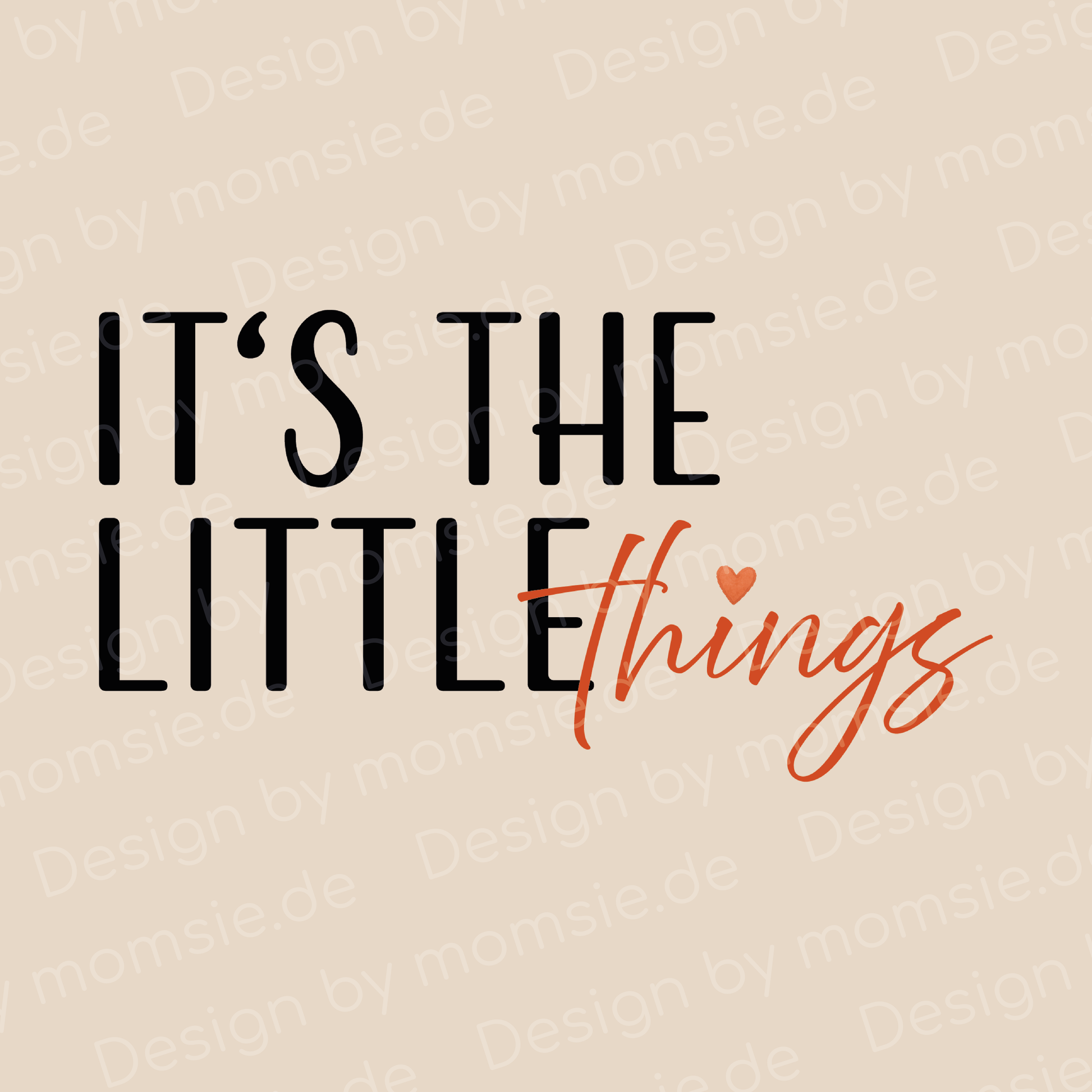 Zipper-Bag „Lala“ → Aufdruck: Its the little things