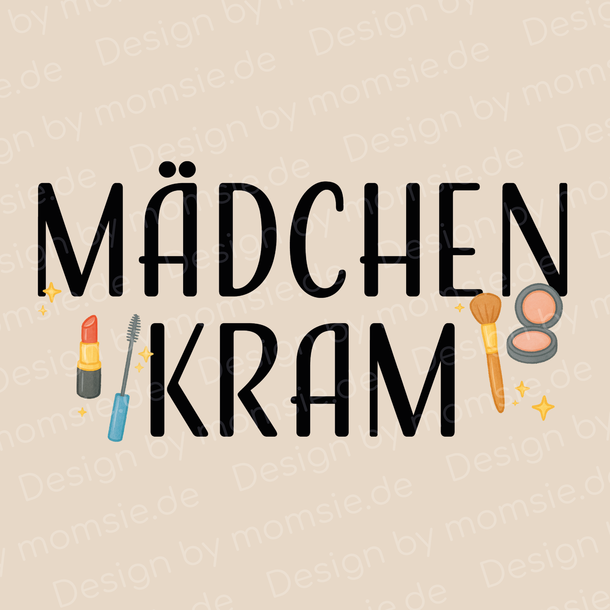 Zipper-Bag „Lala“ → Aufdruck: Mädchenkram