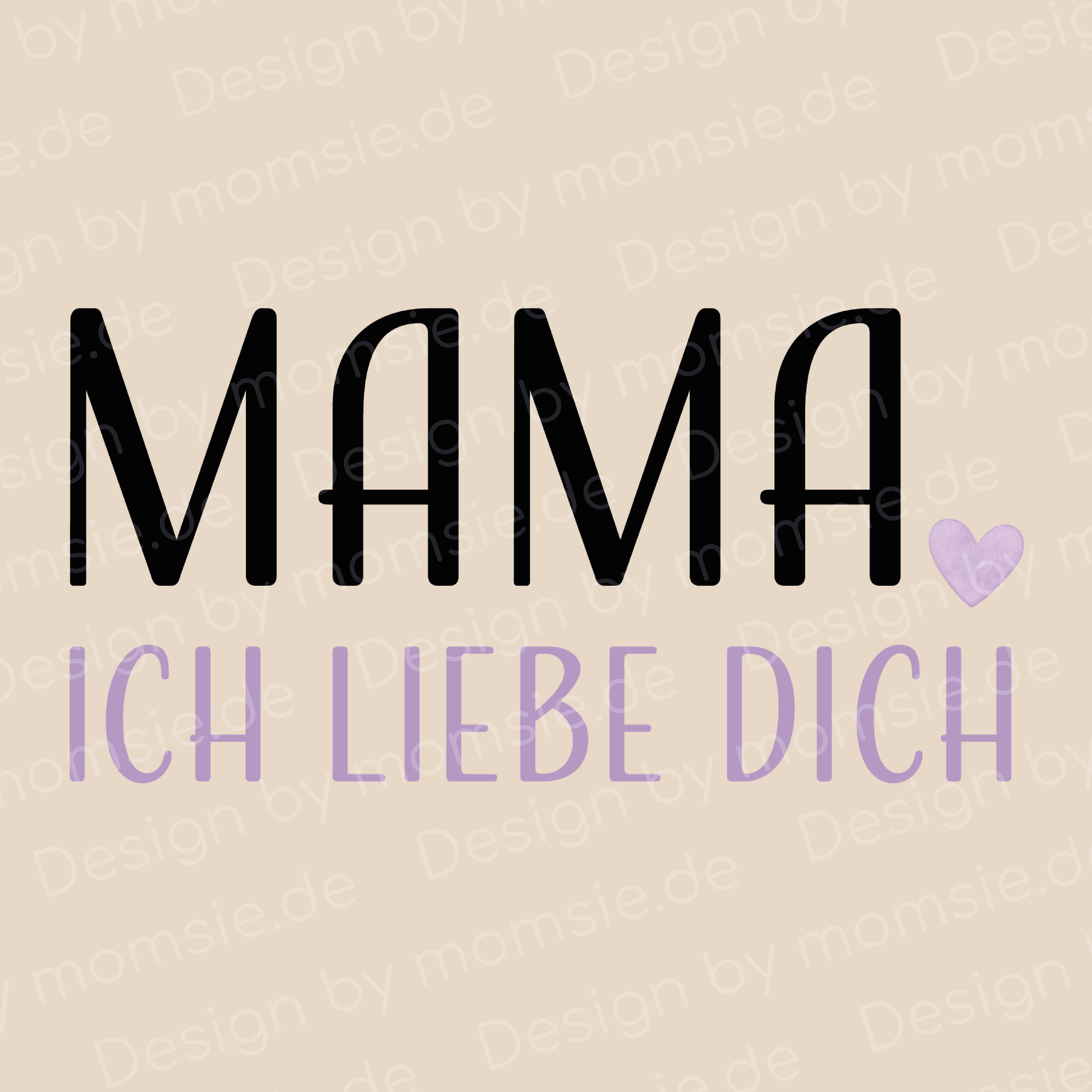 Jute Shopper "Lara" → Aufdruck: Mama, ich liebe dich