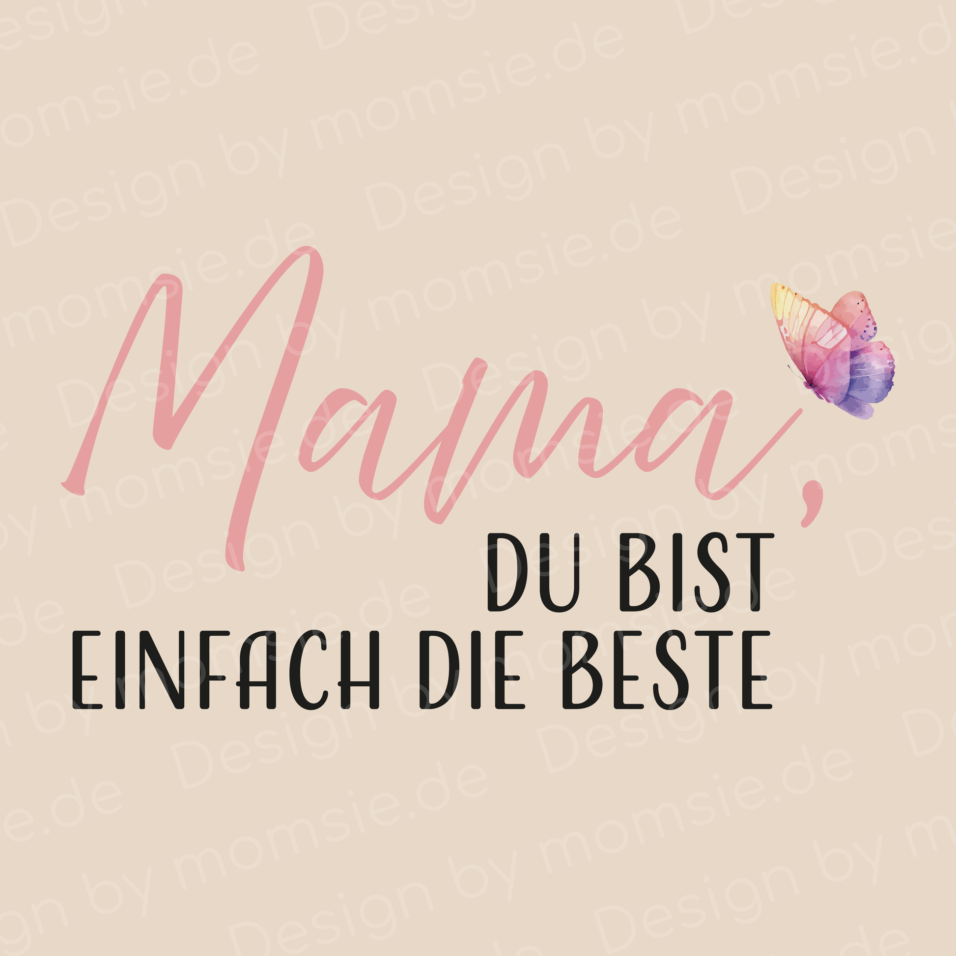 Baumwoll-Jute-Tragetasche „Judith“ → Aufdruck: Mama, du bist einfach die Beste