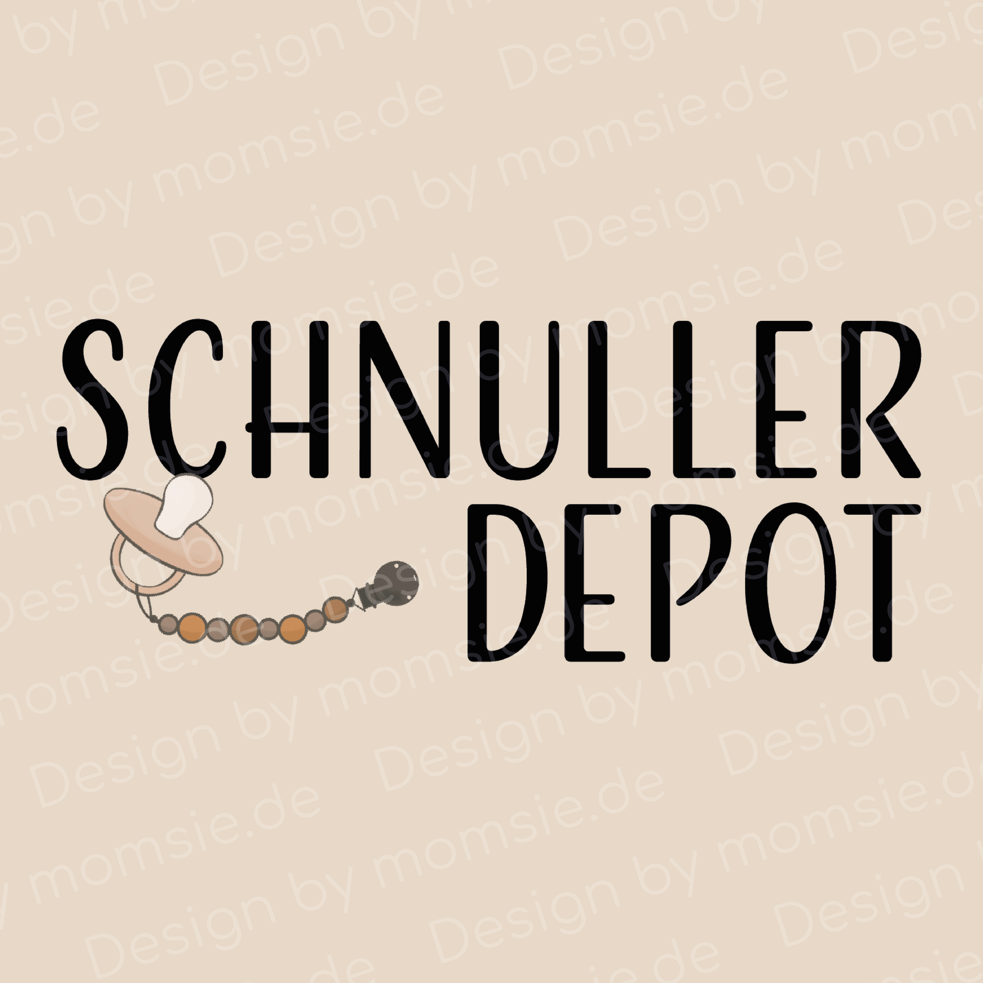 Zipper-Bag „Kate“ → Aufdruck: Schnuller Depot