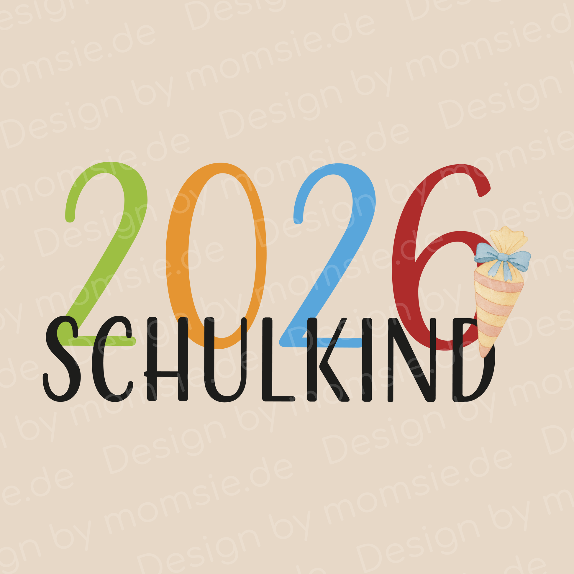 Zipper-Bag „Kate“ → Aufdruck: Schulkind 2026