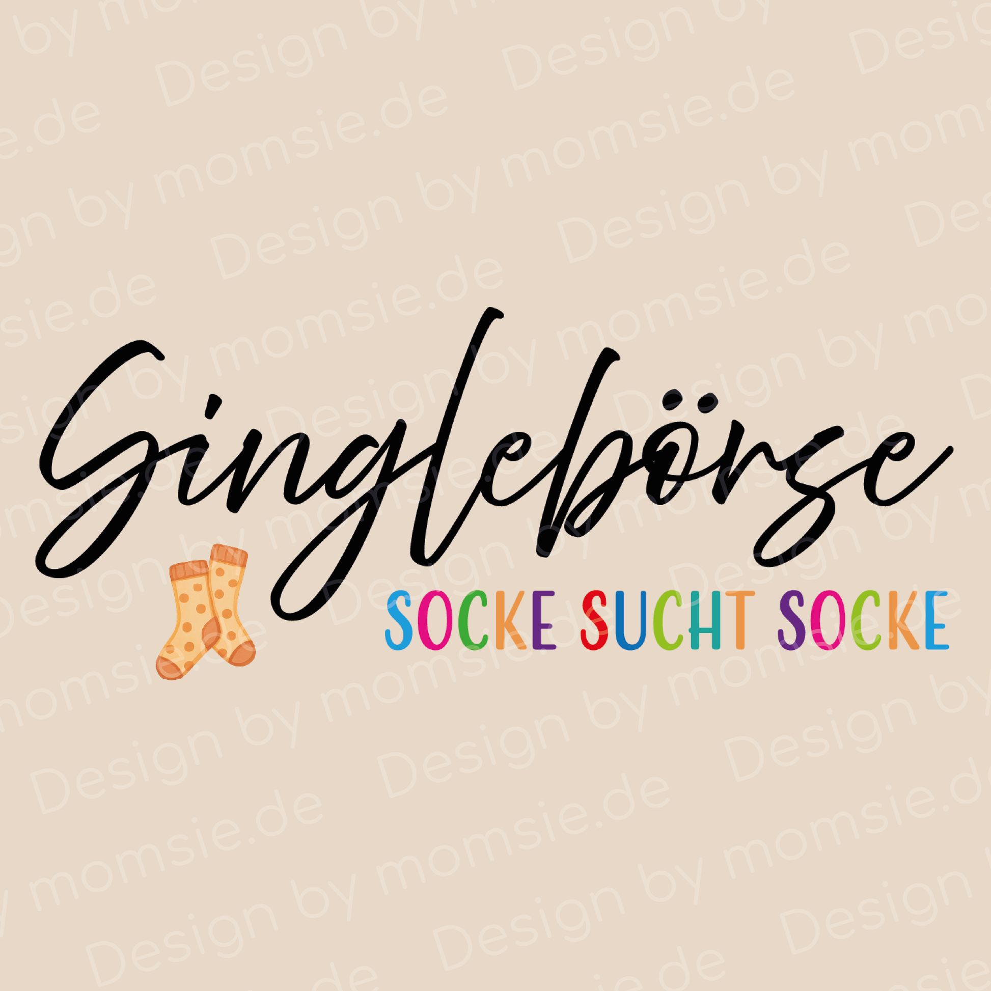 Organizer „Anna“ → Aufdruck: Singlebörse - Socke sucht Socke