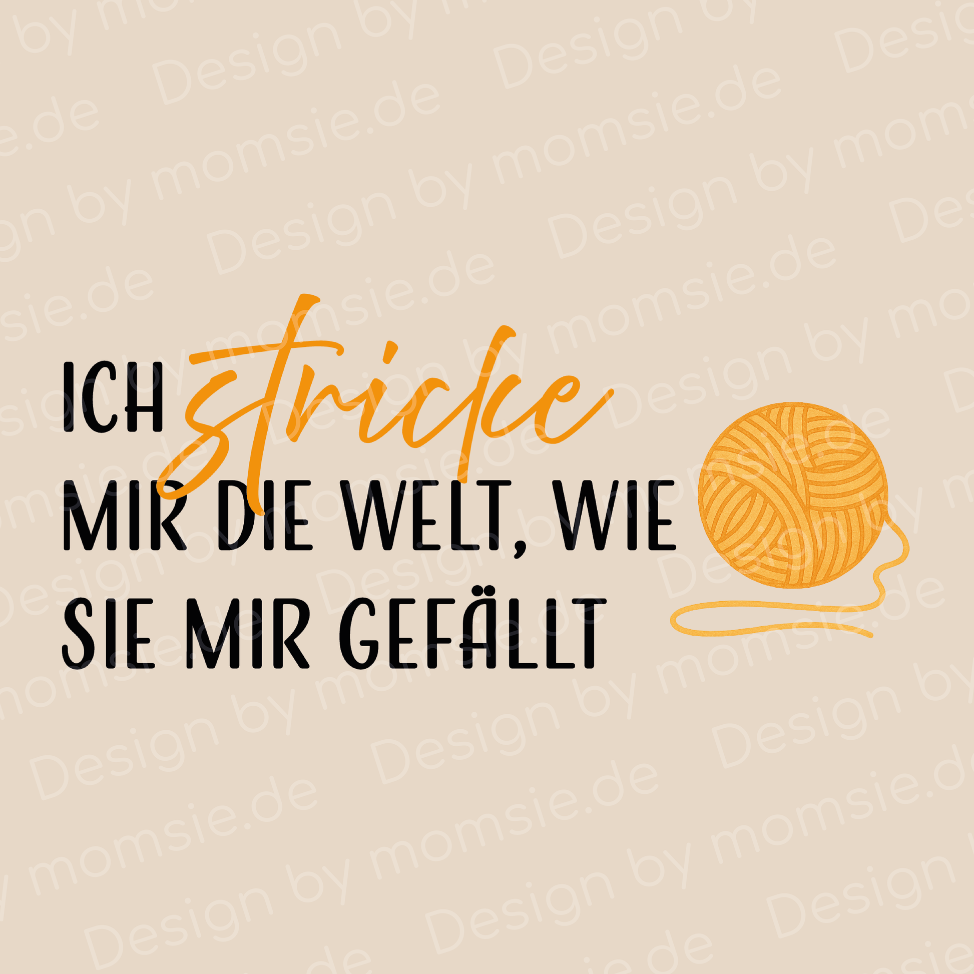 Organizer „Hannah“ → Aufdruck: Ich stricke mir die Welt, wie sie mir gefällt