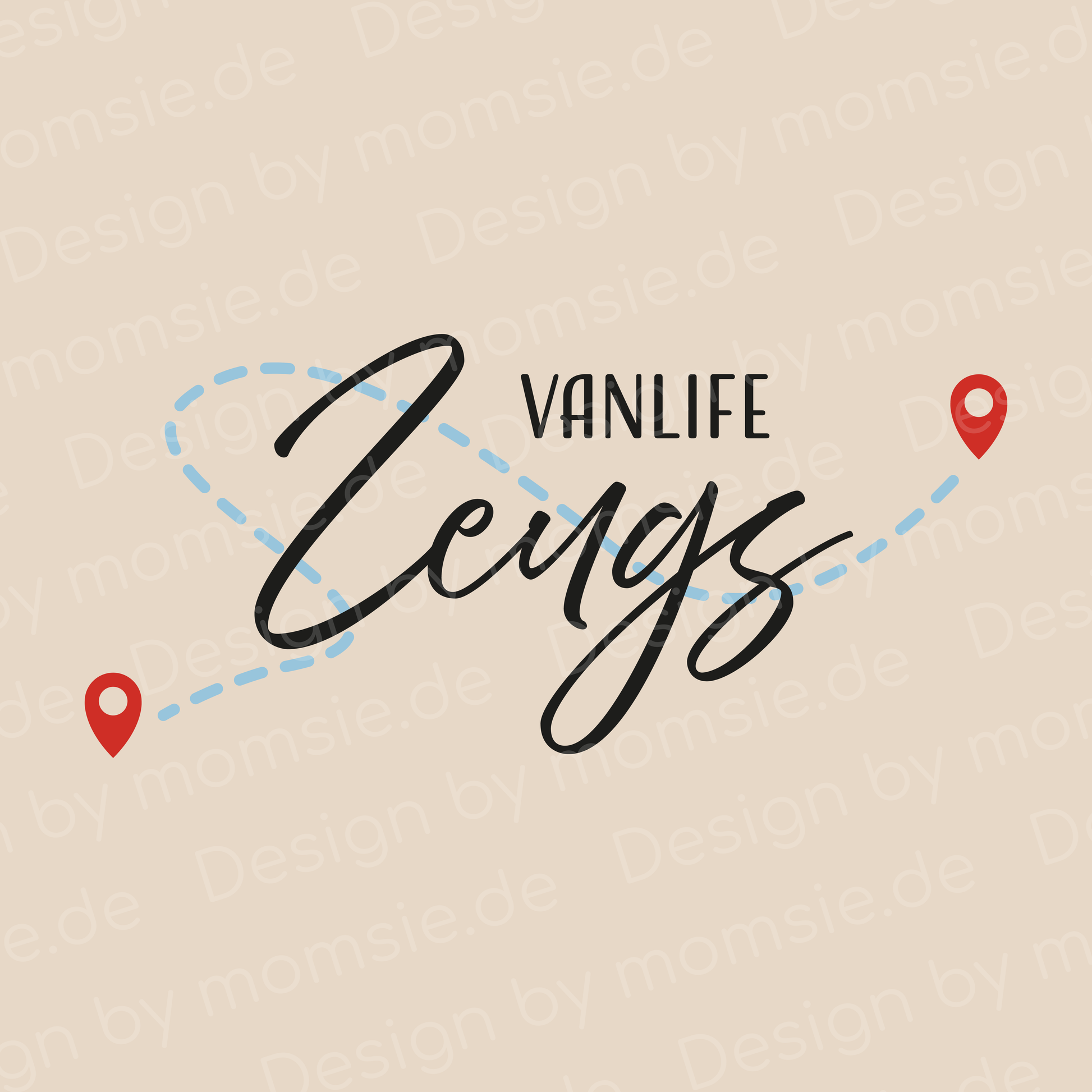 Organizer „Hannah“ → Aufdruck: Vanlife Zeugs