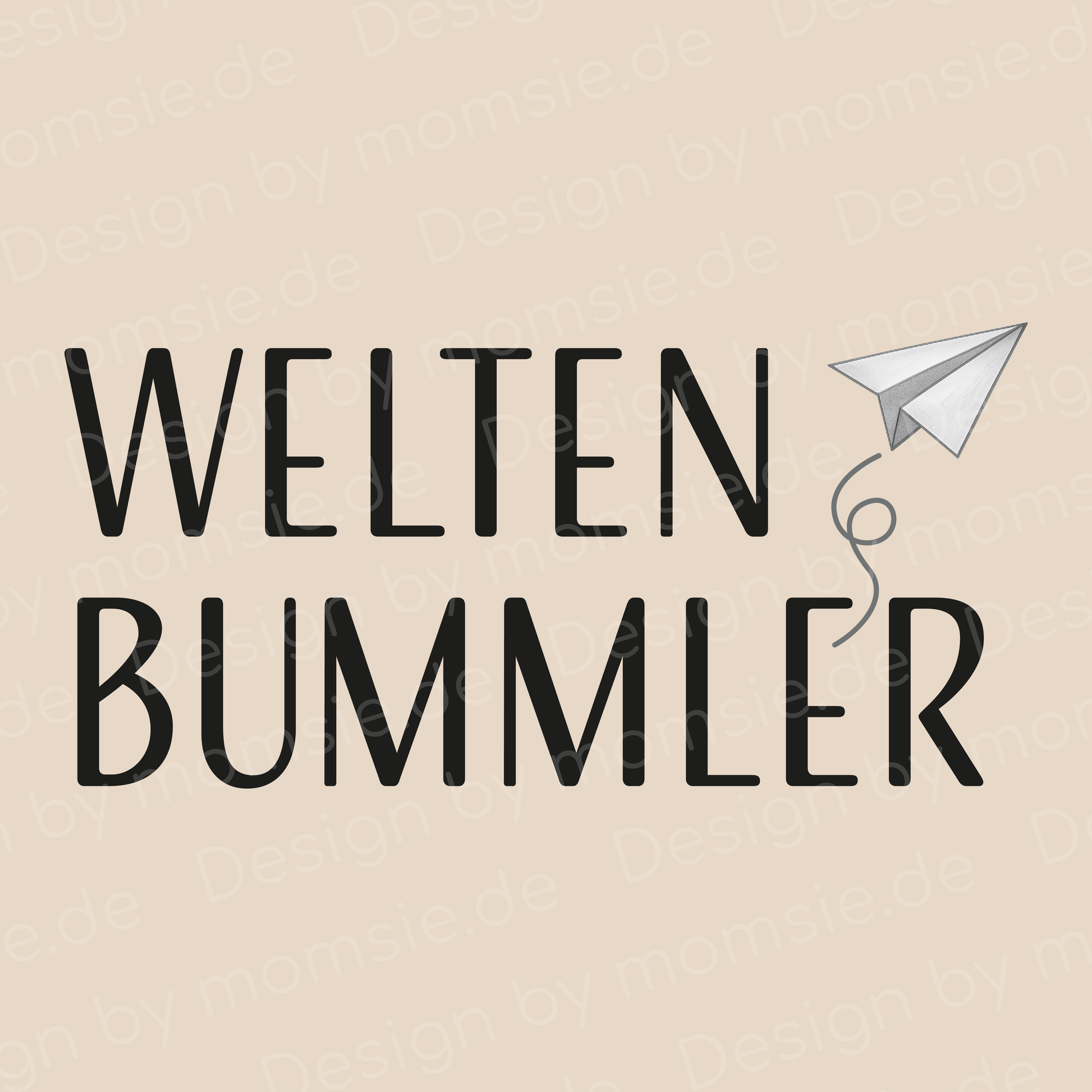 Baumwoll-Jute-Tragetasche „Judith“ → Aufdruck: Weltenbummler