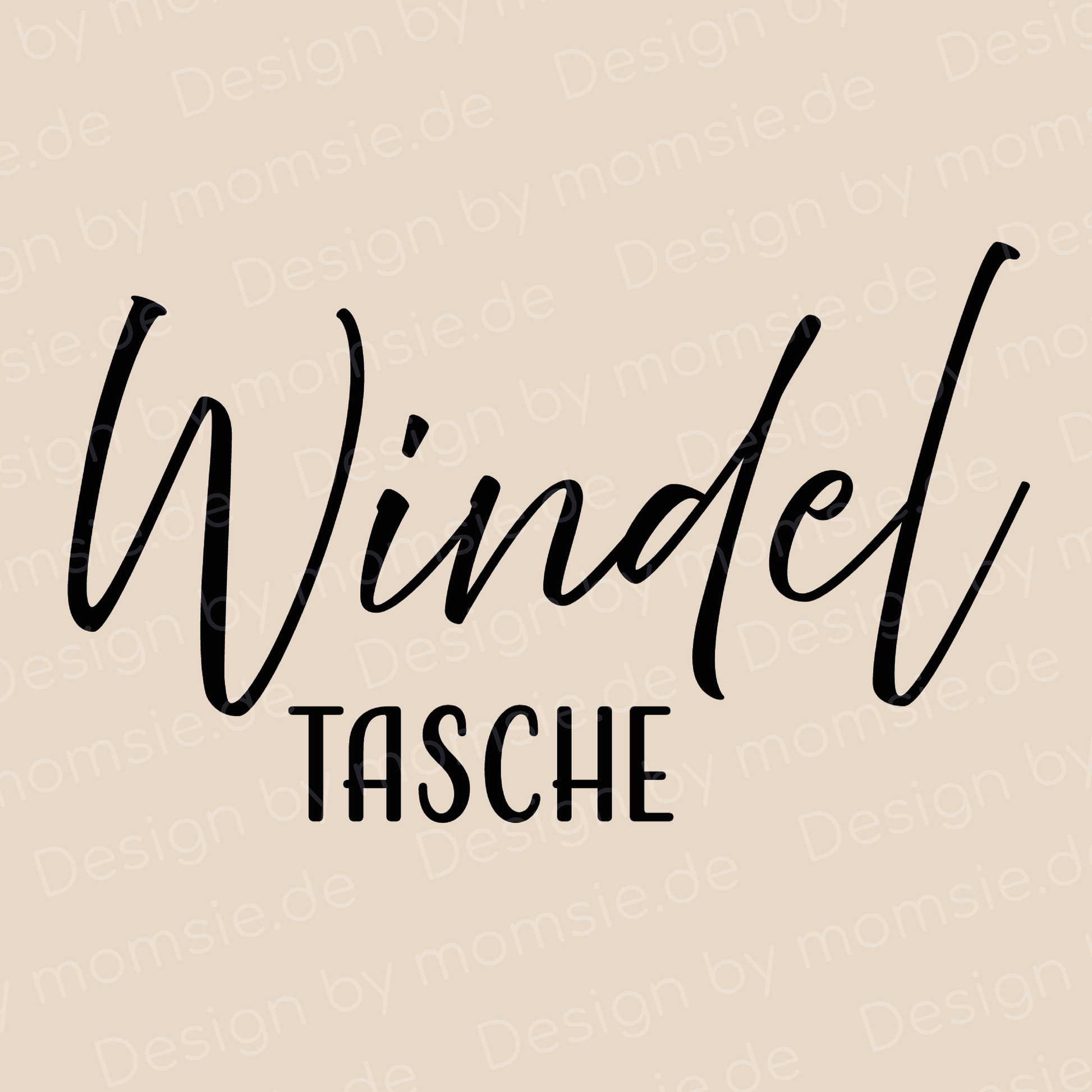 Zipper-Bag „Lala“ → Aufdruck: Windeltasche