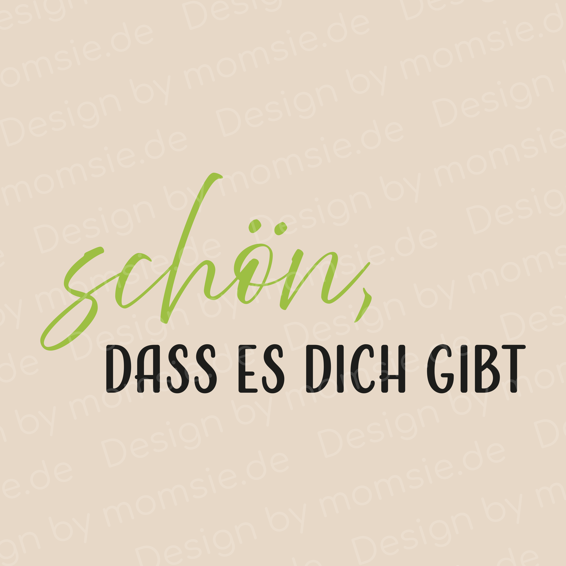 Geschenkbeutel (S) → Aufdruck: Schön, dass es dich gibt