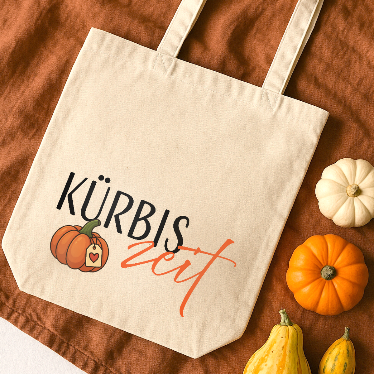 Tragetasche "Caro" → Aufdruck: Kürbiszeit