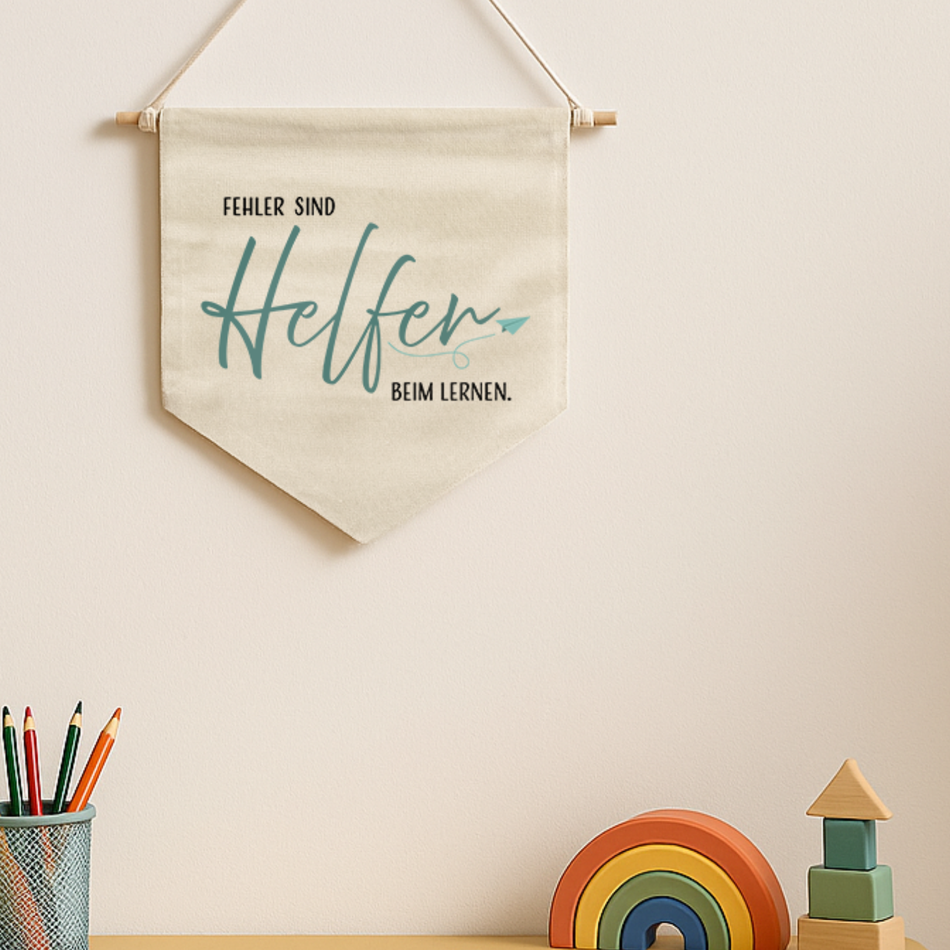 Wimpel "Fehler sind Helfer beim Lernen"
