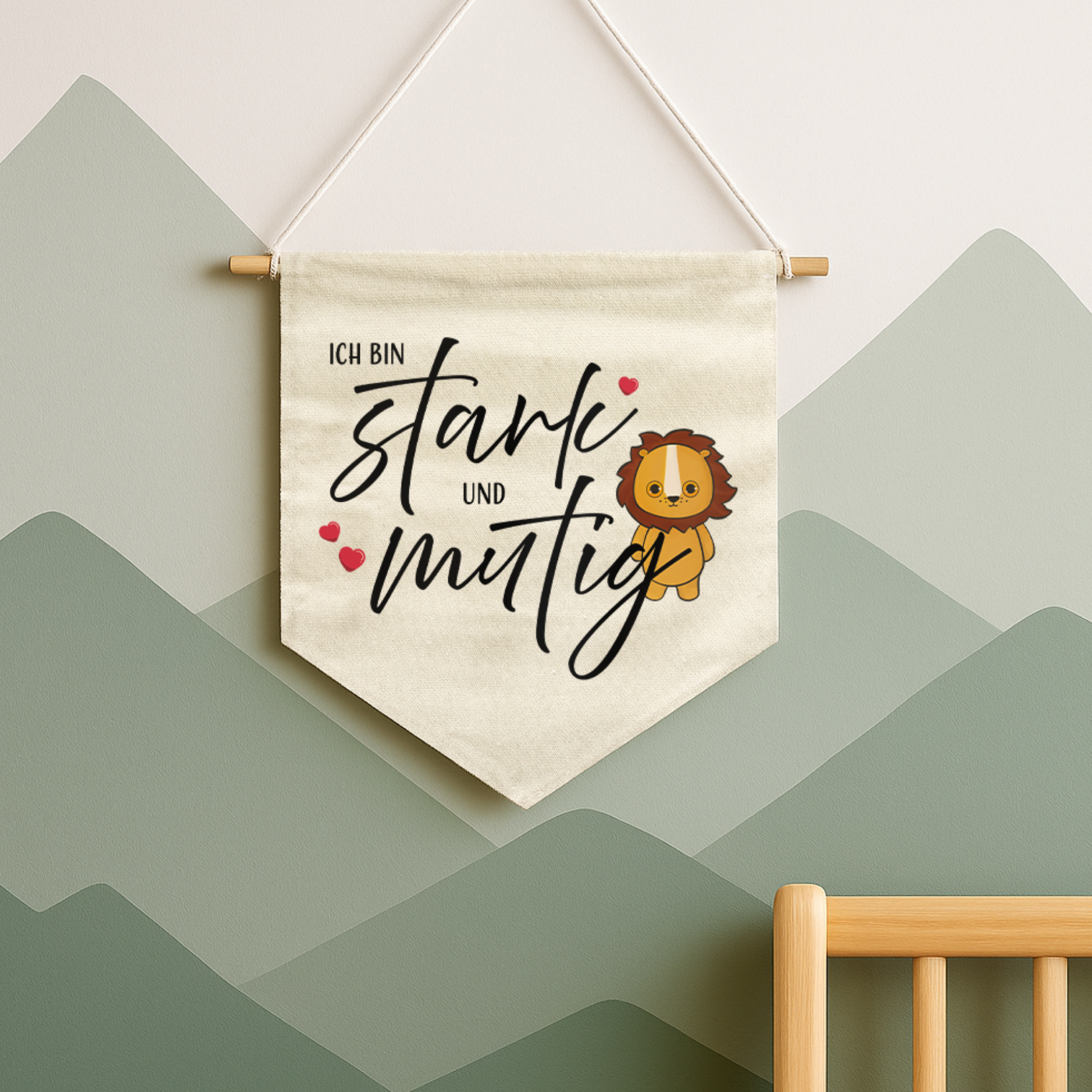 Wimpel "Ich bin stark und mutig"