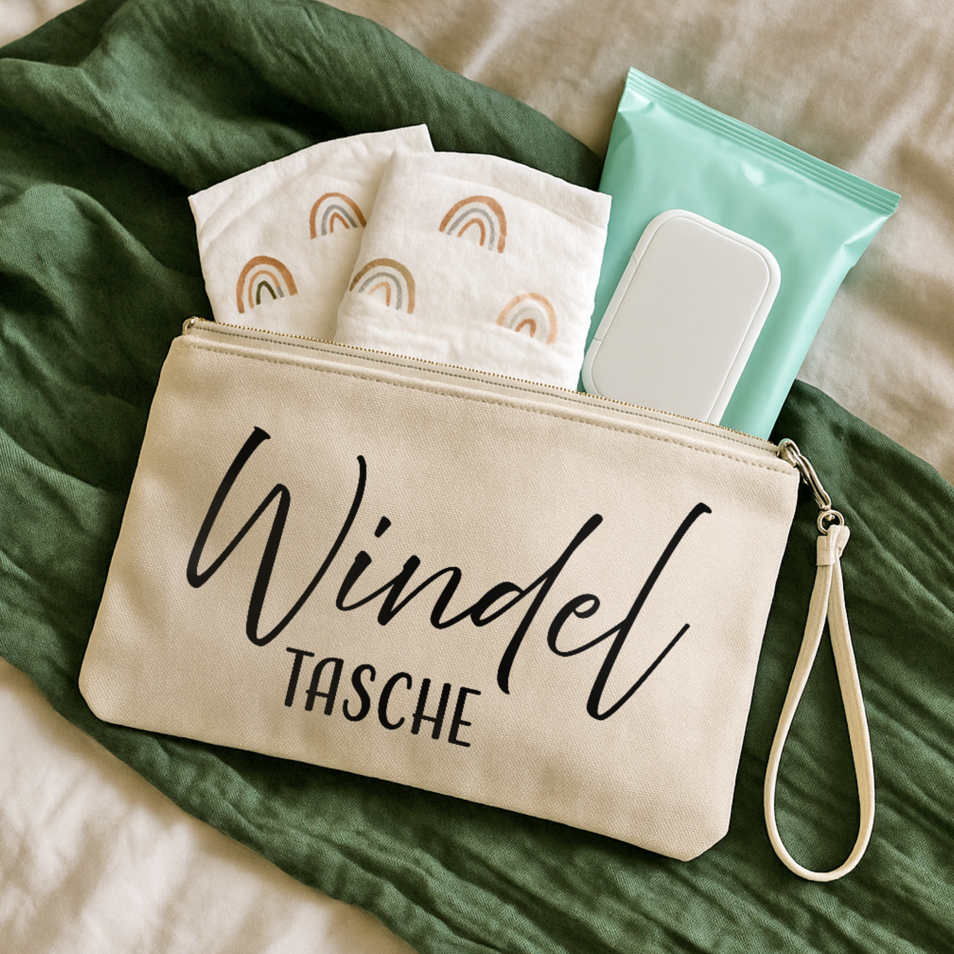 Zipper-Bag „Lala“ → Aufdruck: Windeltasche