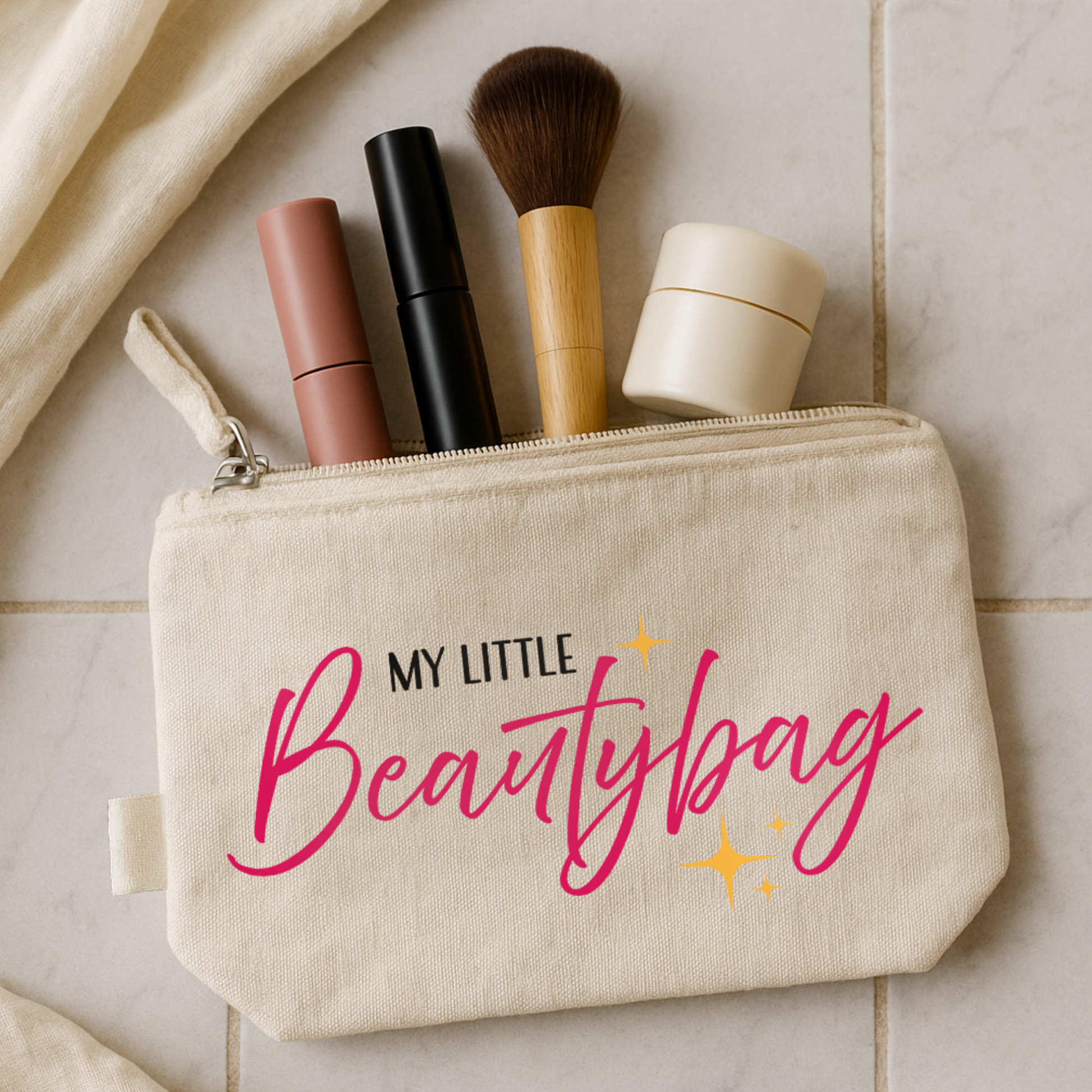 Zipper-Bag „Kate“ → Aufdruck: My little Beautybag