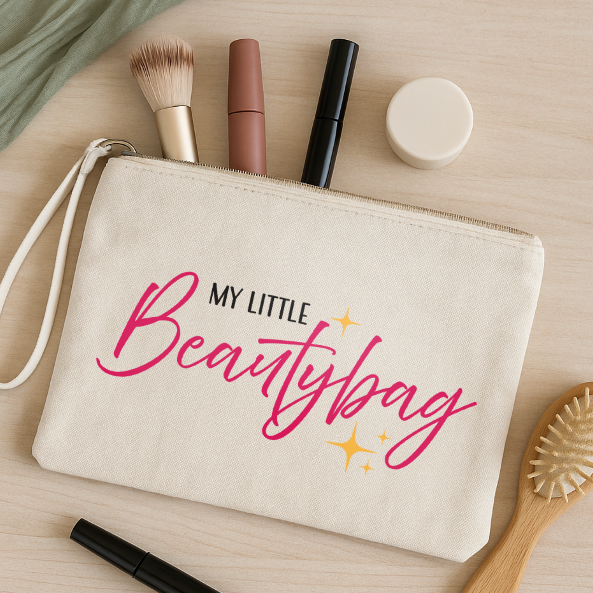 Zipper-Bag „Lala“ → Aufdruck: My little Beautybag