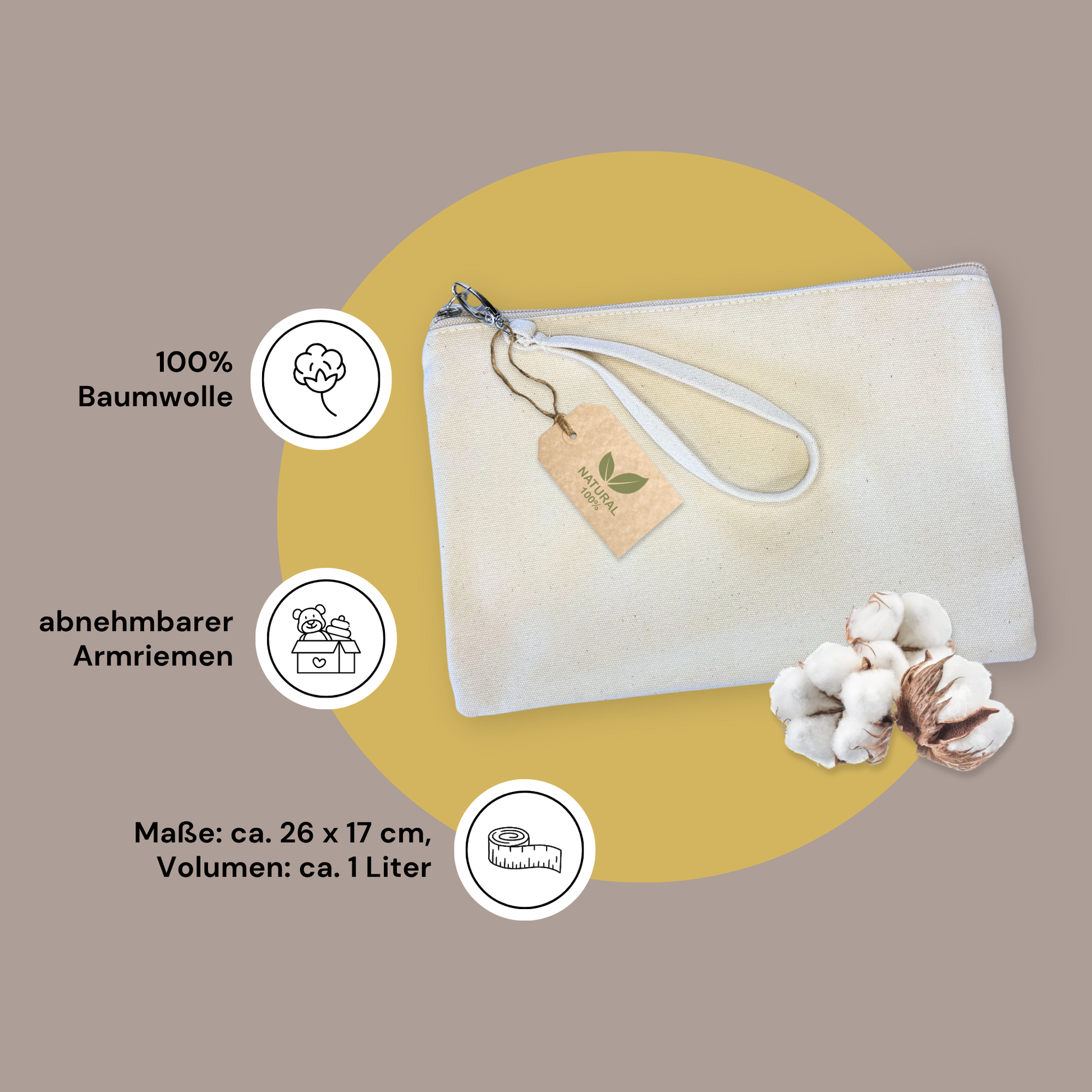 Zipper-Bag „Lala“ → Aufdruck: Windeltasche