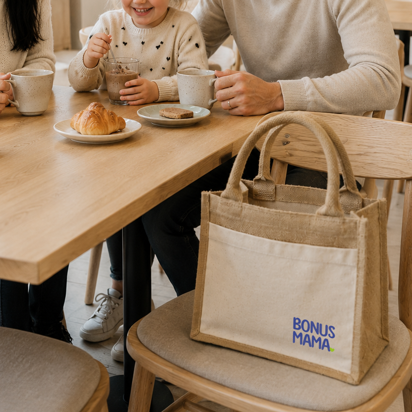 Jute Shopper "Lara" → Aufdruck: Bonusmama