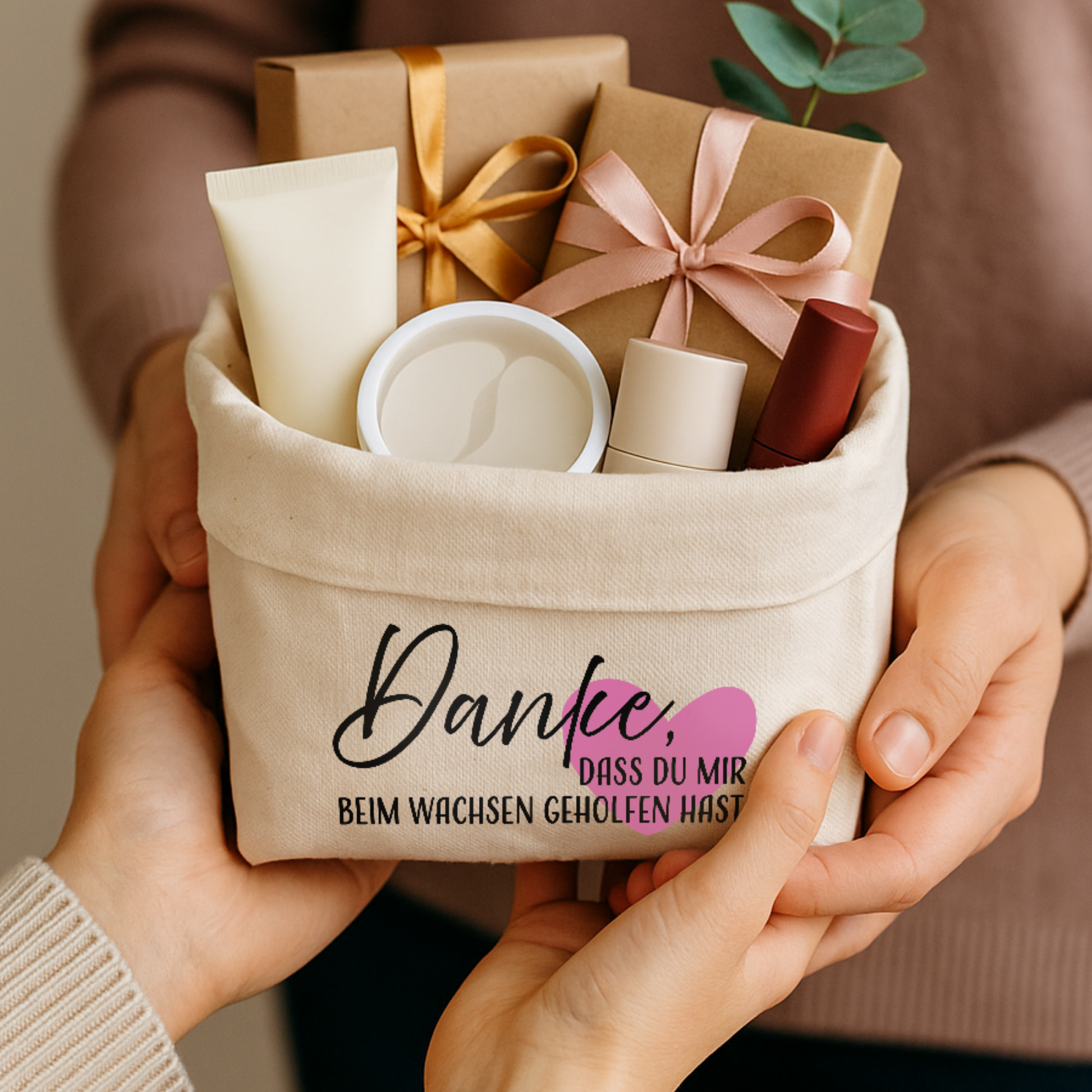 Organizer „Anna“ → Aufdruck: Danke, dass du mir beim wachsen geholfen hast