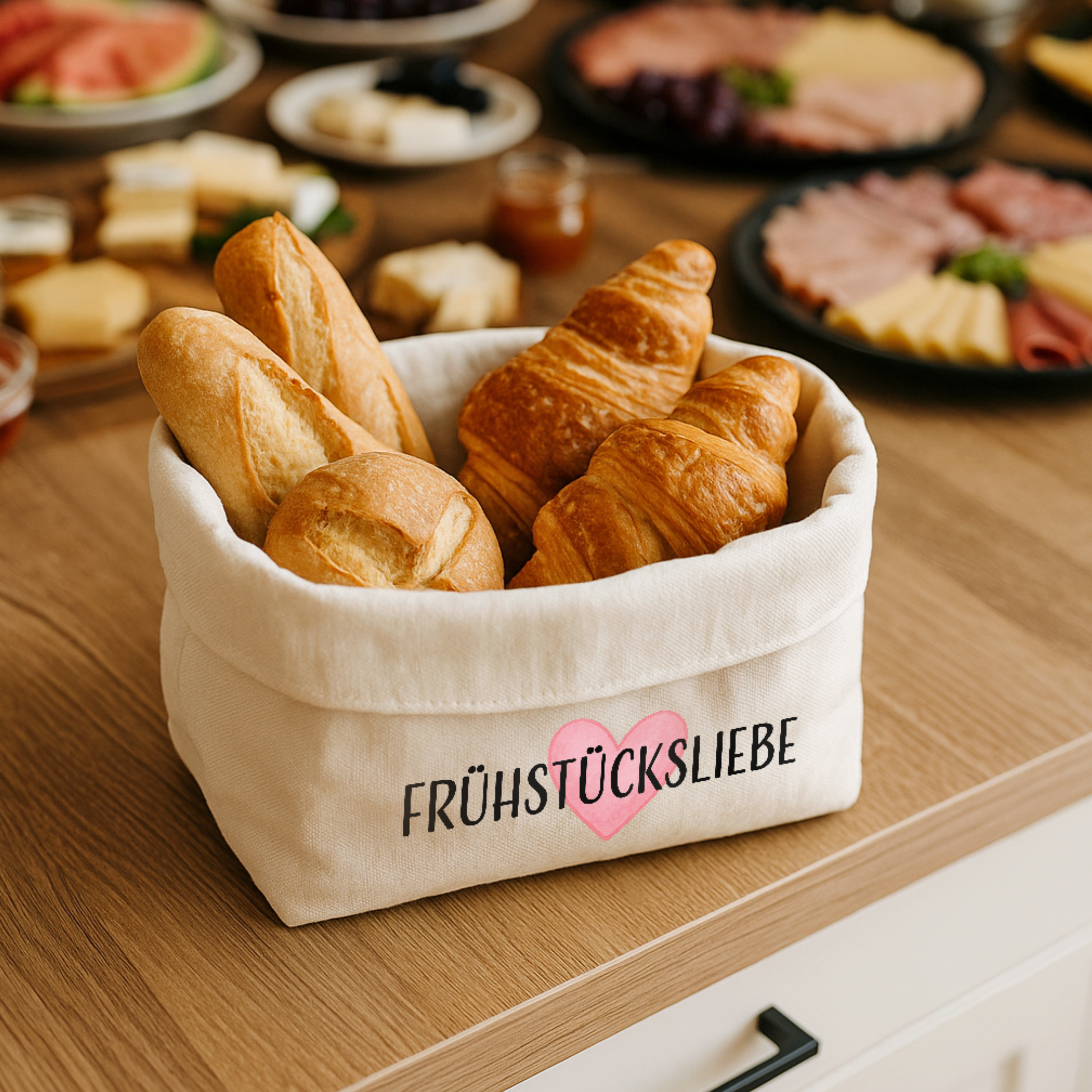 Frühstücks-Korb aus Baumwolle – stilvolle und platzsparende Aufbewahrung für Brötchen und Brot