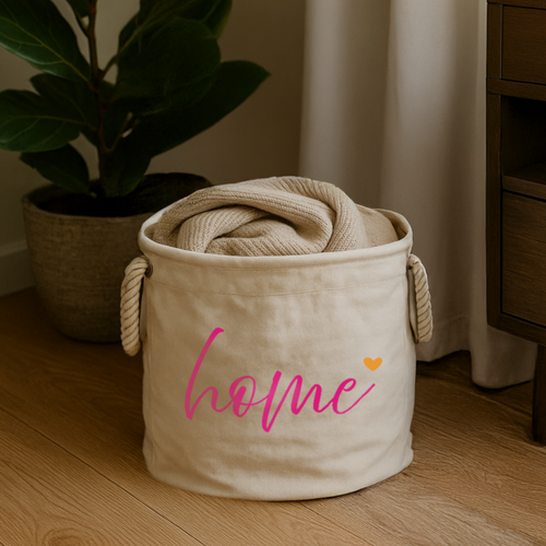 Aufbewahrungskorb „Hailey“ → Aufdruck: Home