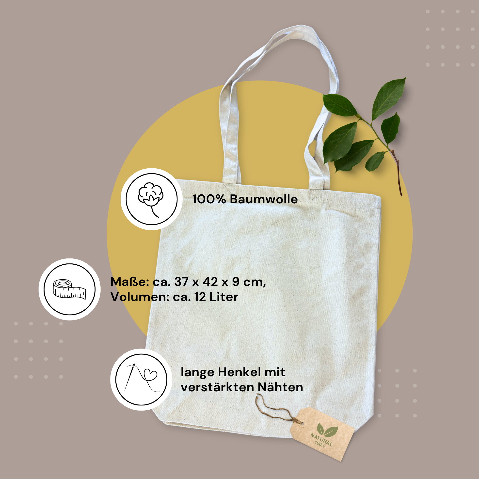 Tragetasche "Caro" → Aufdruck: Karussellpferd „Winter Wonderland“