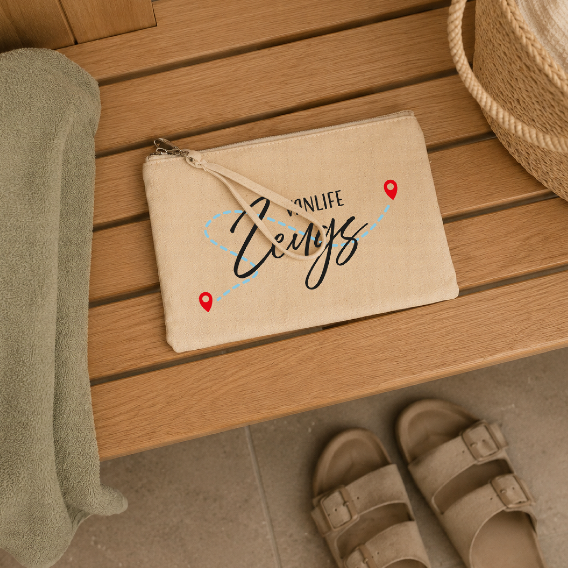 Zipper-Bag „Lala“ → Aufdruck: Vanlife Zeugs
