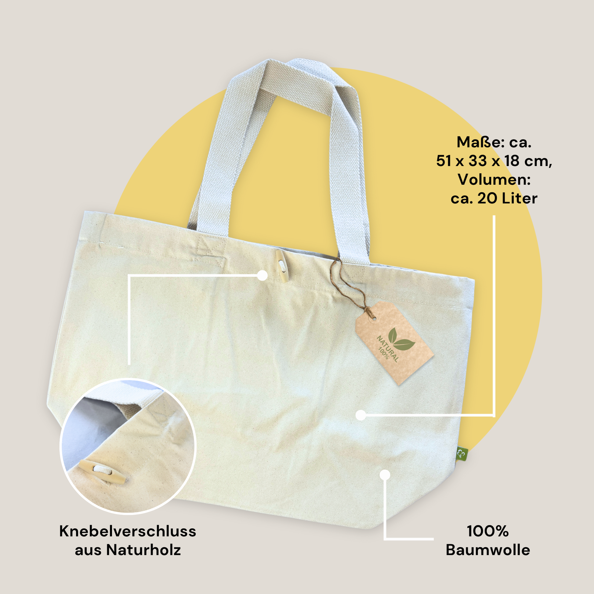Cotton-Bag "Cassie" → Aufdruck: Mama-Eigenschaften