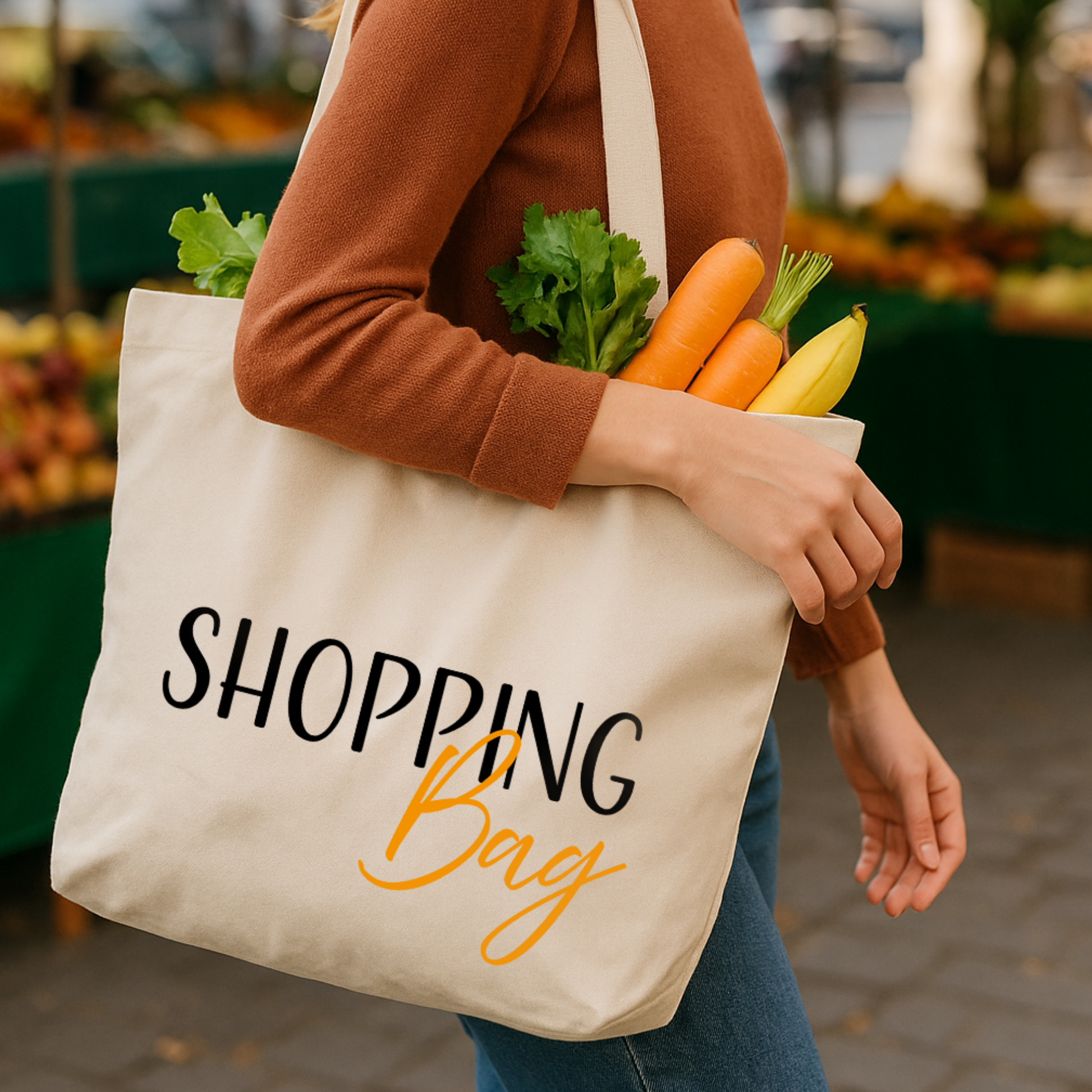 Cotton-Bag "Cassie" → Aufdruck: Shopping Bag