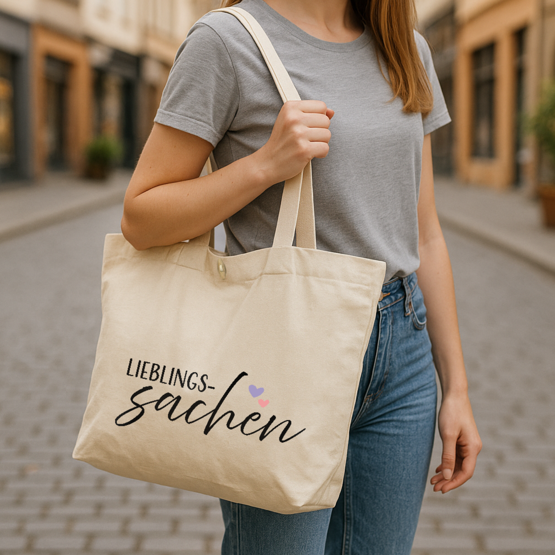 Cotton-Bag "Cassie" → Aufdruck: Lieblingssachen