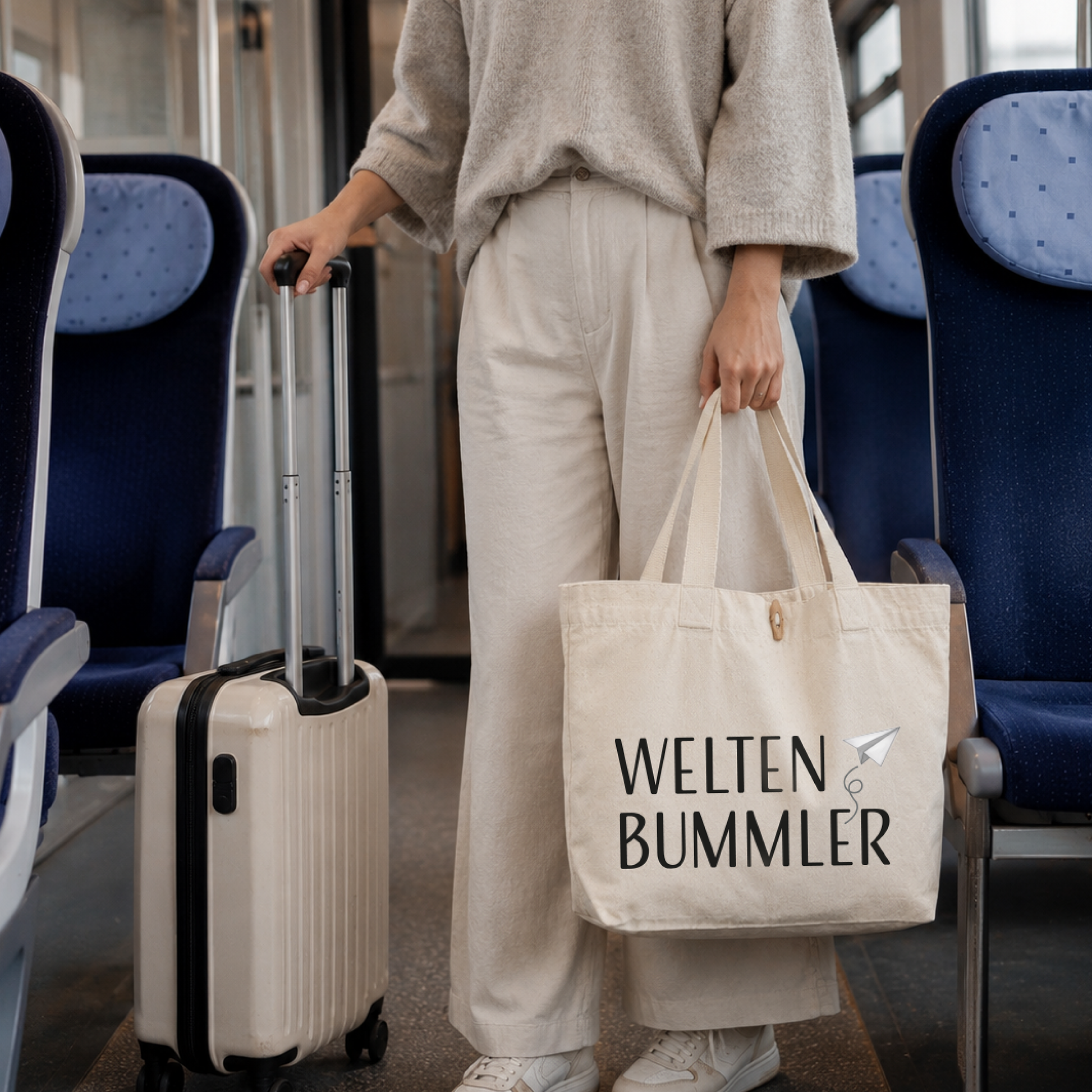 Cotton-Bag "Cassie" → Aufdruck: Weltenbummler