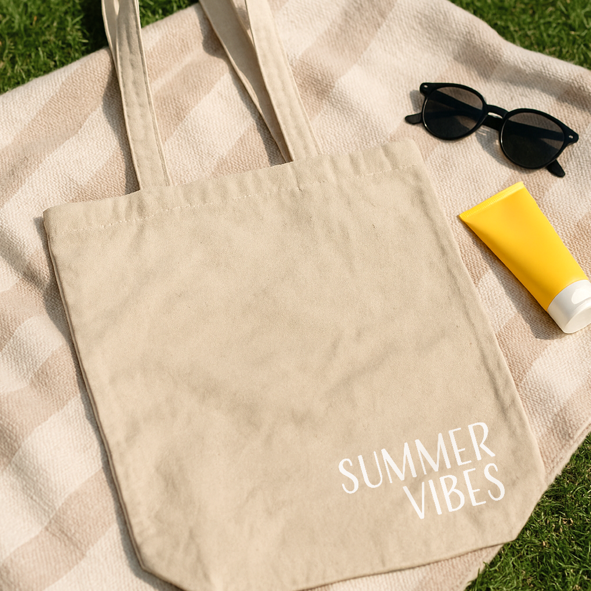 Tragetasche "Caro" → Aufdruck: Summer Vibes