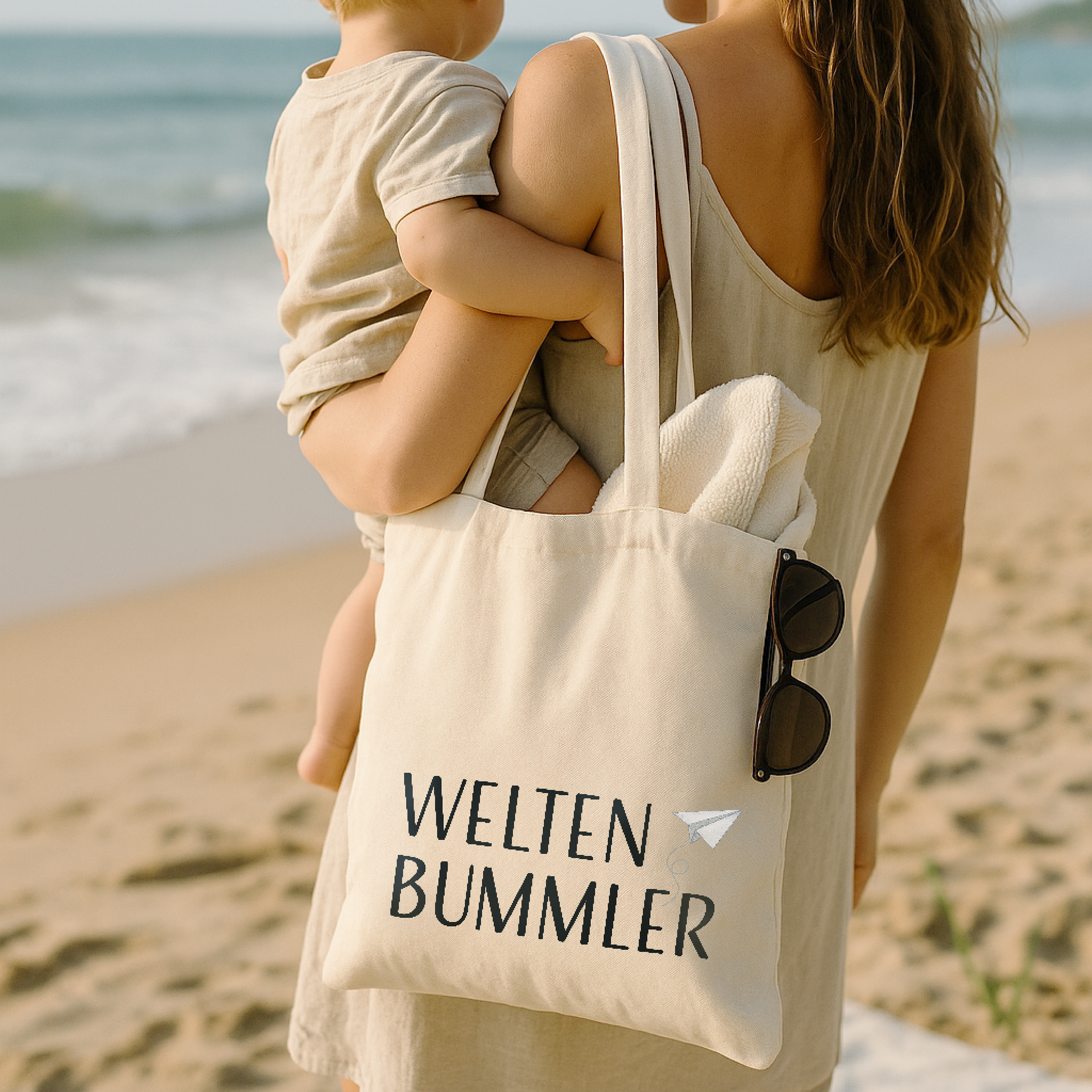 Tragetasche "Caro" → Aufdruck: Weltenbummler