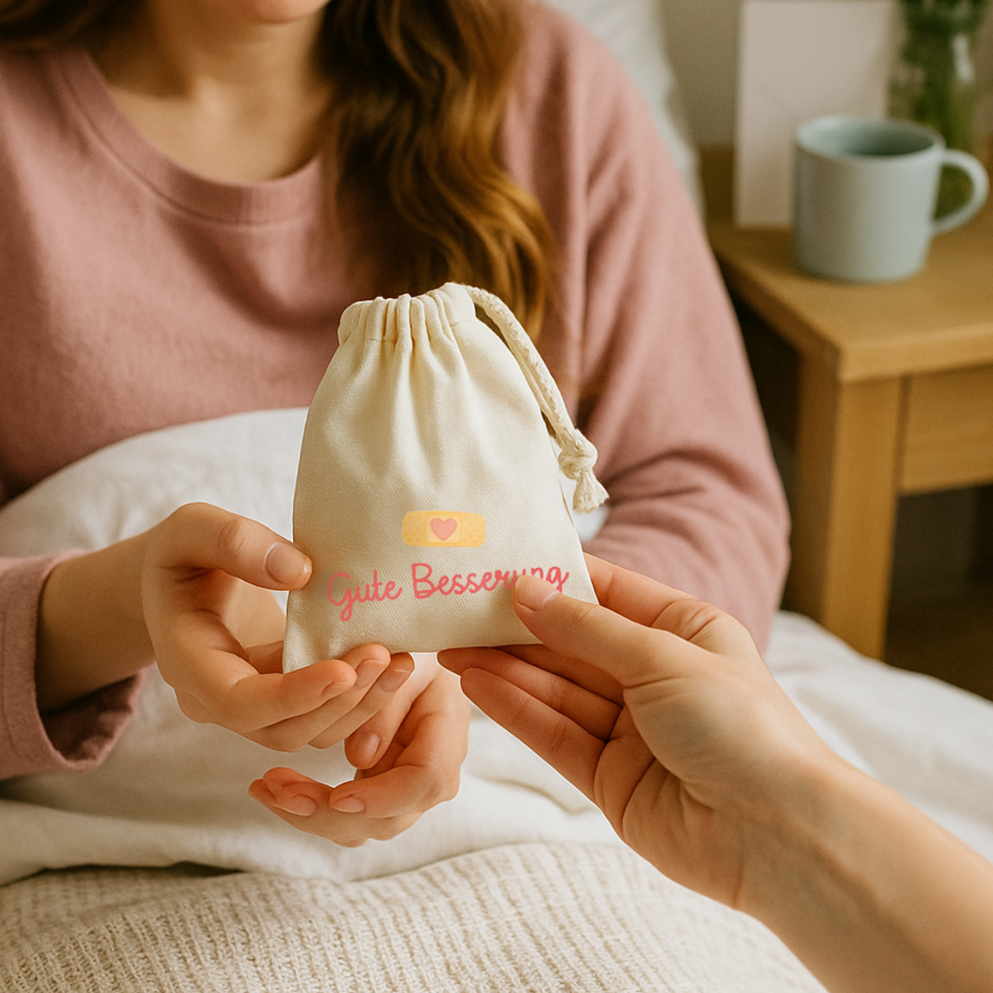 Geschenkbeutel (XS) → Aufdruck: Gute Besserung (Pflaster)