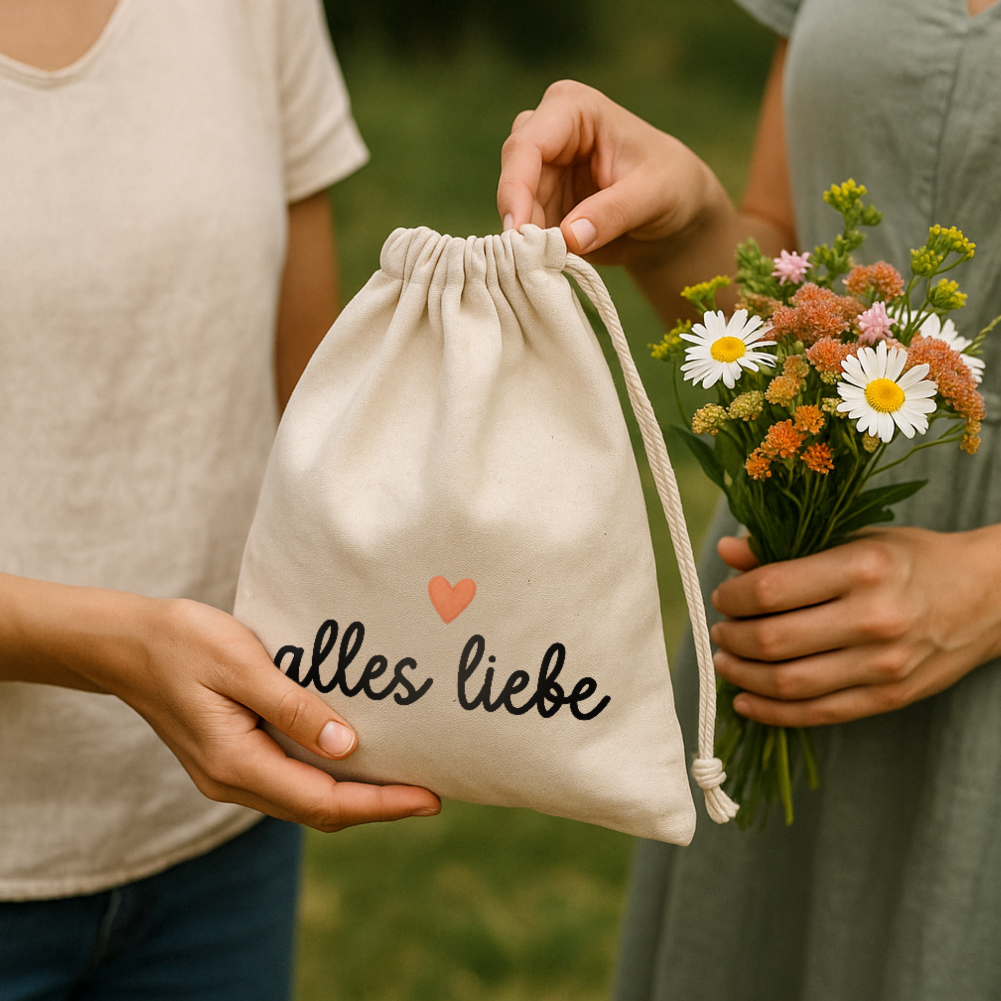 Geschenkbeutel (S) → Aufdruck: Alles liebe