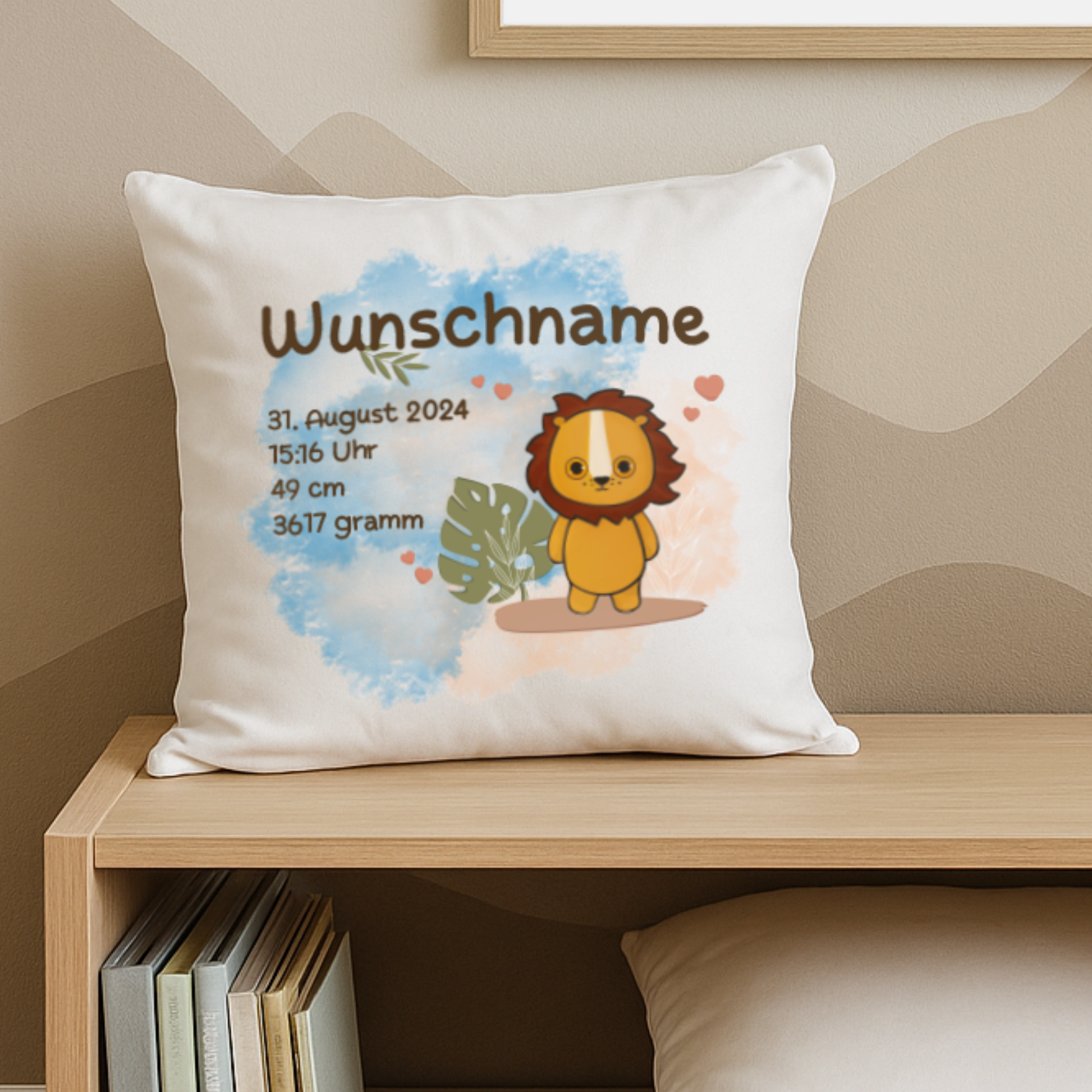 personalisiertes Kissen → Aufdruck: Löwe