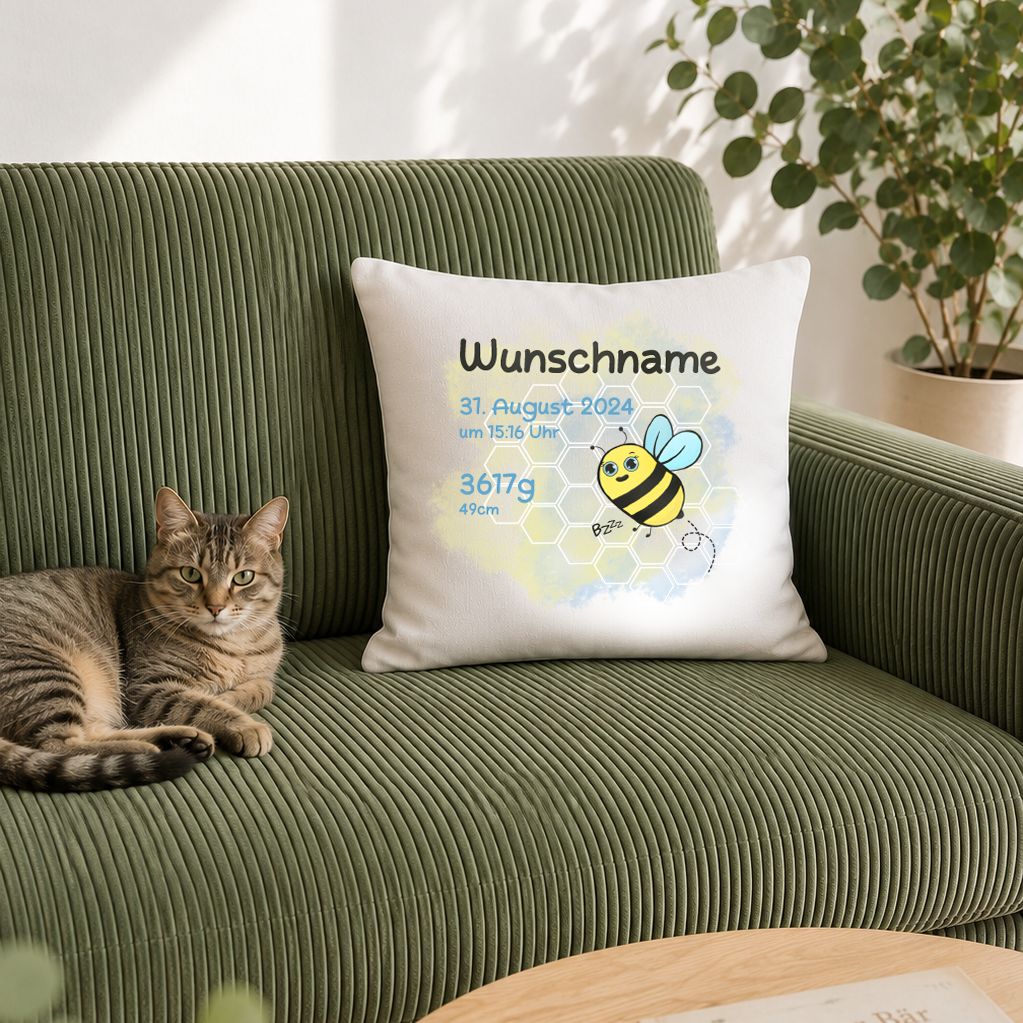 personalisiertes Kissen → Aufdruck: Biene